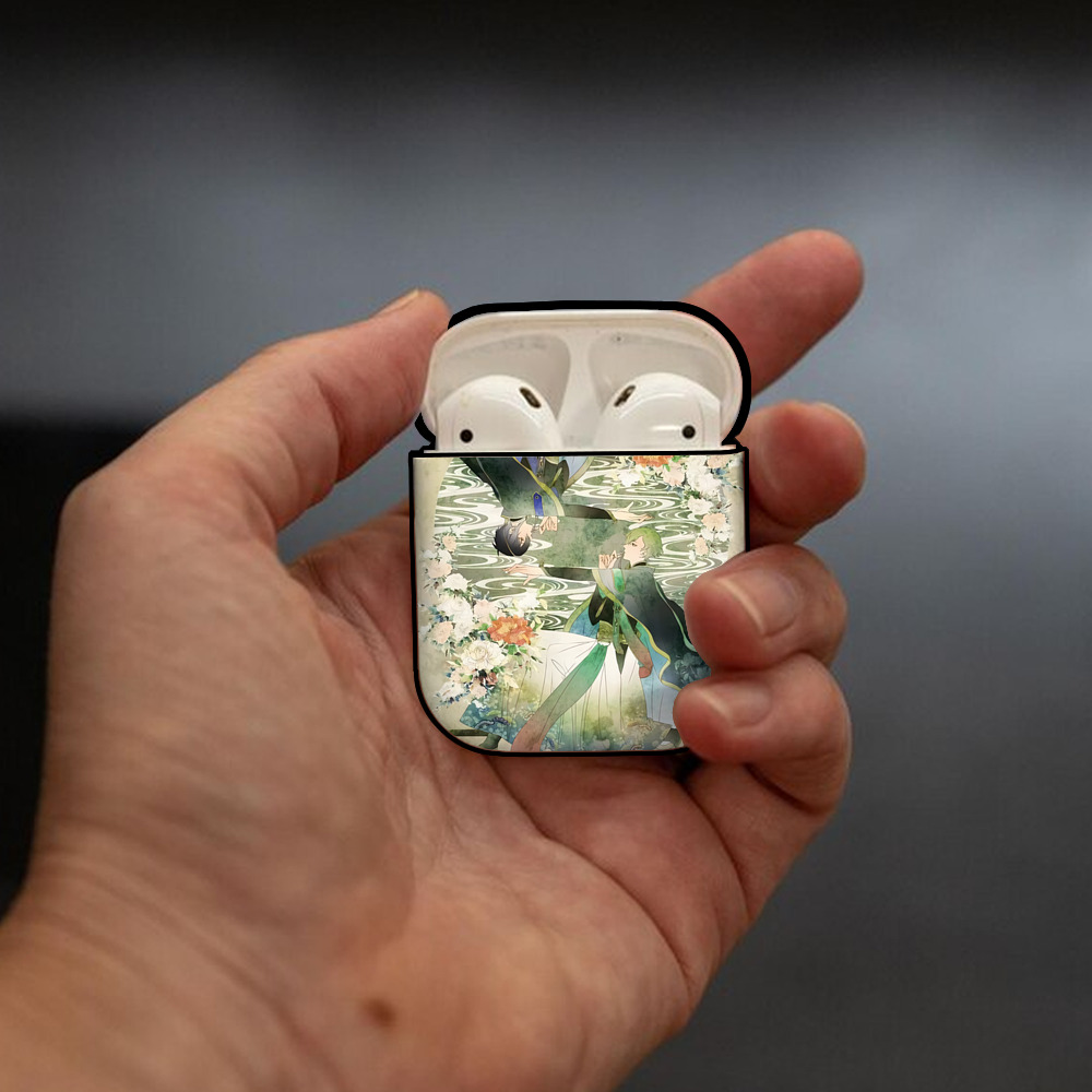 刀剣乱舞 Touken Ranbu AirPods 第2世代保護ケース ハードシェル ブラック 耐衝撃・防指紋・カラビナ付き