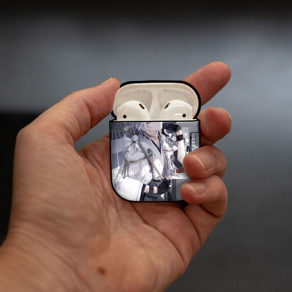 刀剣乱舞 Touken Ranbu AirPods 第2世代保護ケース ハードシェル ブラック 耐衝撃・防指紋・カラビナ付き