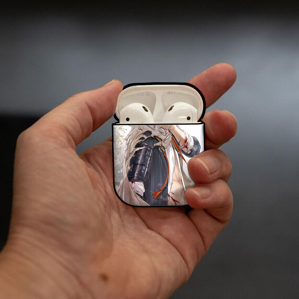 刀剣乱舞 Touken Ranbu AirPods 第2世代保護ケース ハードシェル ブラック 耐衝撃・防指紋・カラビナ付き