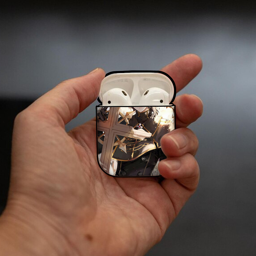 刀剣乱舞 Touken Ranbu AirPods 第2世代保護ケース ハードシェル ブラック 耐衝撃・防指紋・カラビナ付き