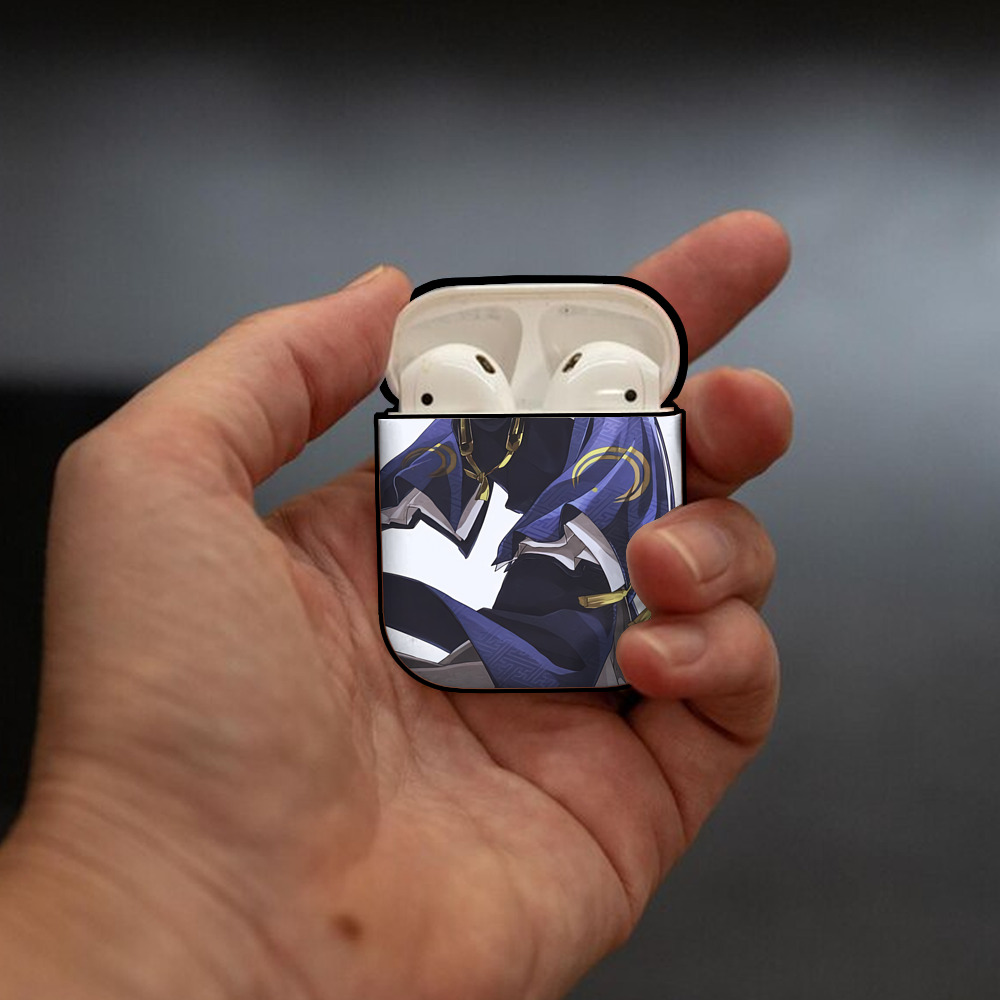 刀剣乱舞 Touken Ranbu AirPods 第2世代保護ケース ハードシェル ブラック 耐衝撃・防指紋・カラビナ付き
