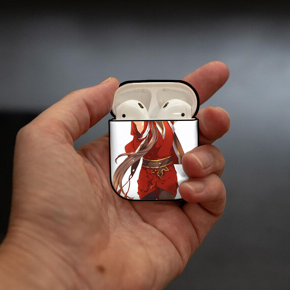 刀剣乱舞 Touken Ranbu AirPods 第2世代保護ケース ハードシェル ブラック 耐衝撃・防指紋・カラビナ付き