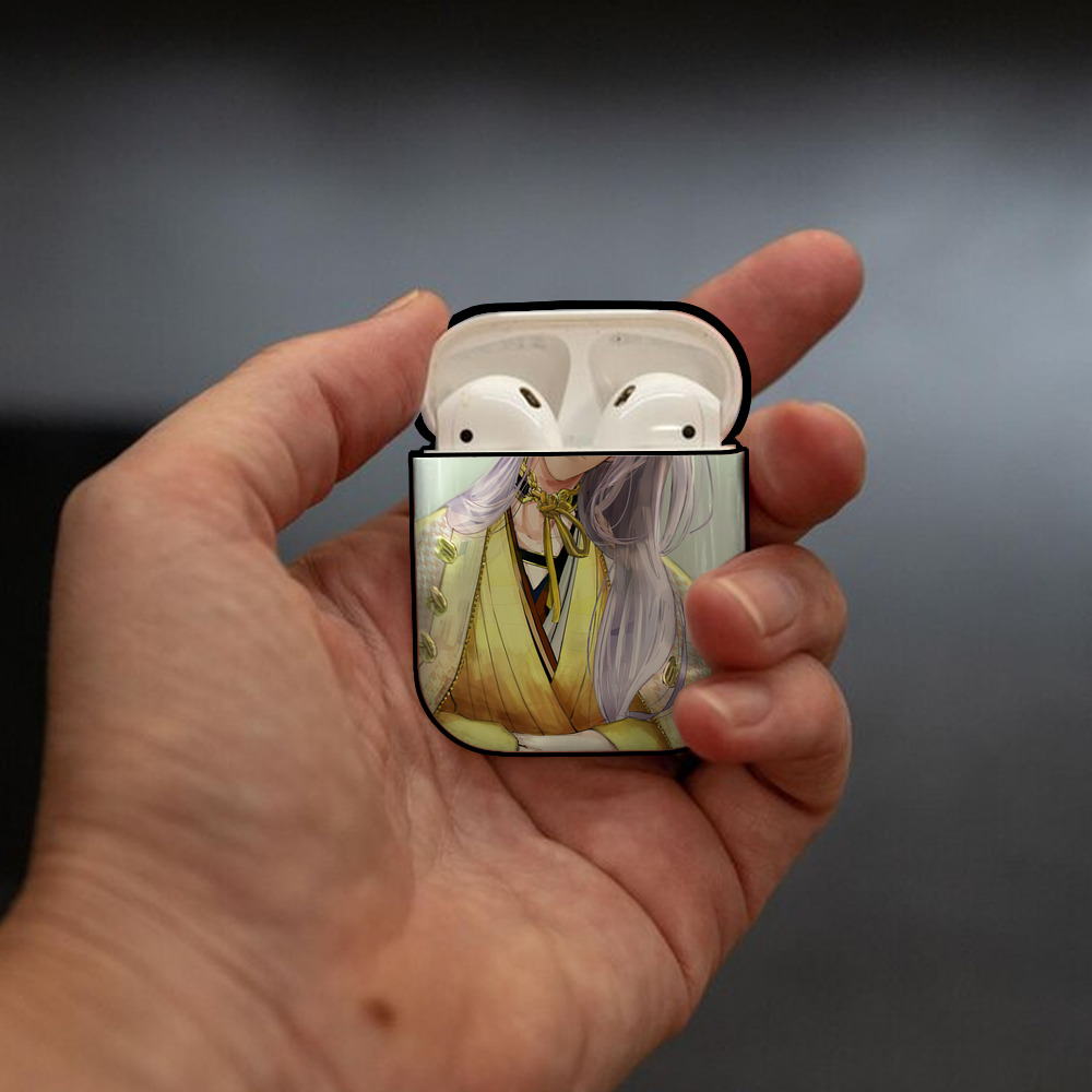 刀剣乱舞 Touken Ranbu AirPods 第2世代保護ケース ハードシェル ブラック 耐衝撃・防指紋・カラビナ付き