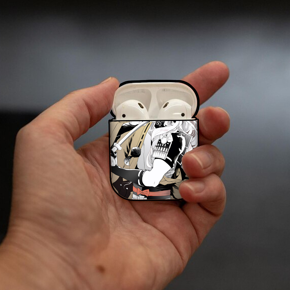 刀剣乱舞 Touken Ranbu AirPods 第2世代保護ケース ハードシェル ブラック 耐衝撃・防指紋・カラビナ付き