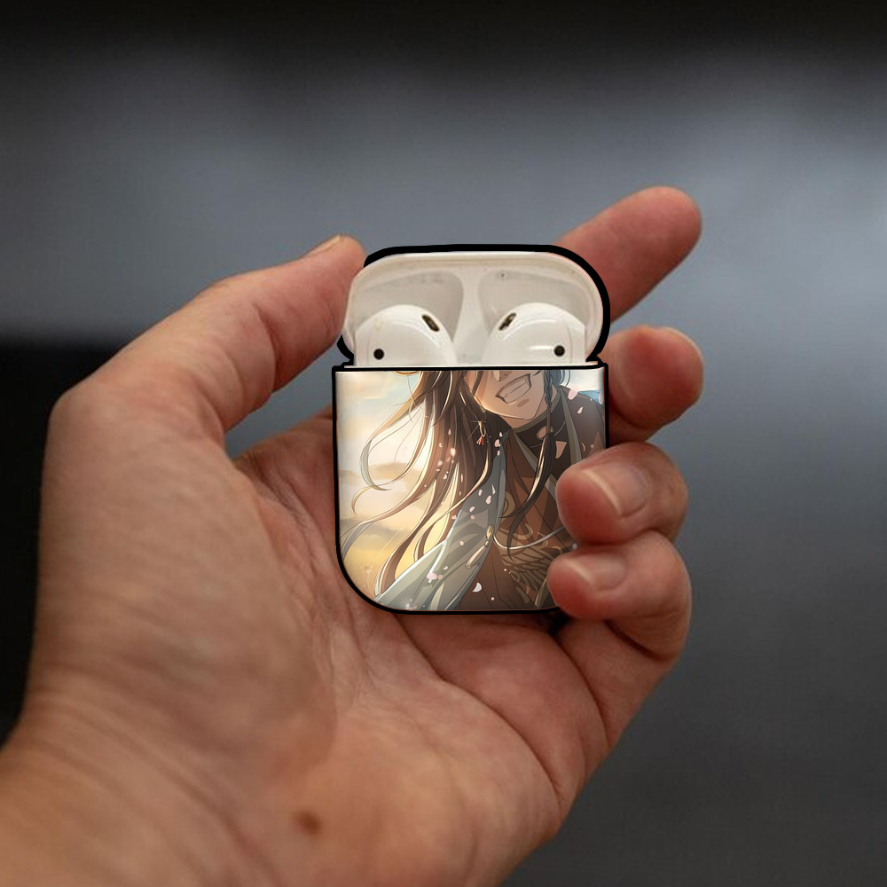 刀剣乱舞 Touken Ranbu AirPods 第2世代保護ケース ハードシェル ブラック 耐衝撃・防指紋・カラビナ付き