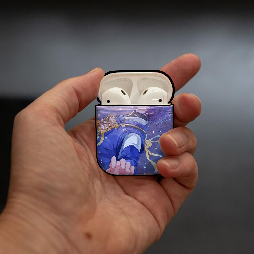 刀剣乱舞 Touken Ranbu AirPods 第2世代保護ケース ハードシェル ブラック 耐衝撃・防指紋・カラビナ付き