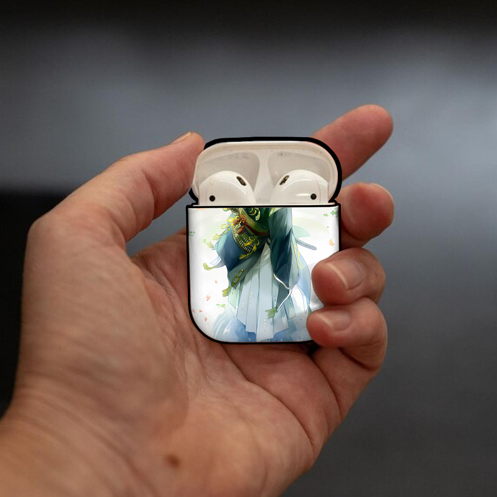 刀剣乱舞 Touken Ranbu AirPods 第2世代保護ケース ハードシェル ブラック 耐衝撃・防指紋・カラビナ付き