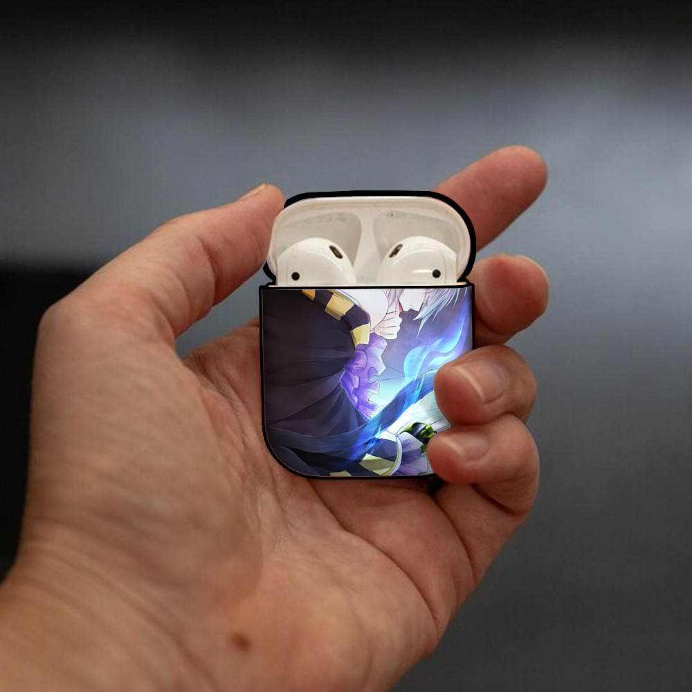 刀剣乱舞 Touken Ranbu AirPods 第2世代保護ケース ハードシェル ブラック 耐衝撃・防指紋・カラビナ付き