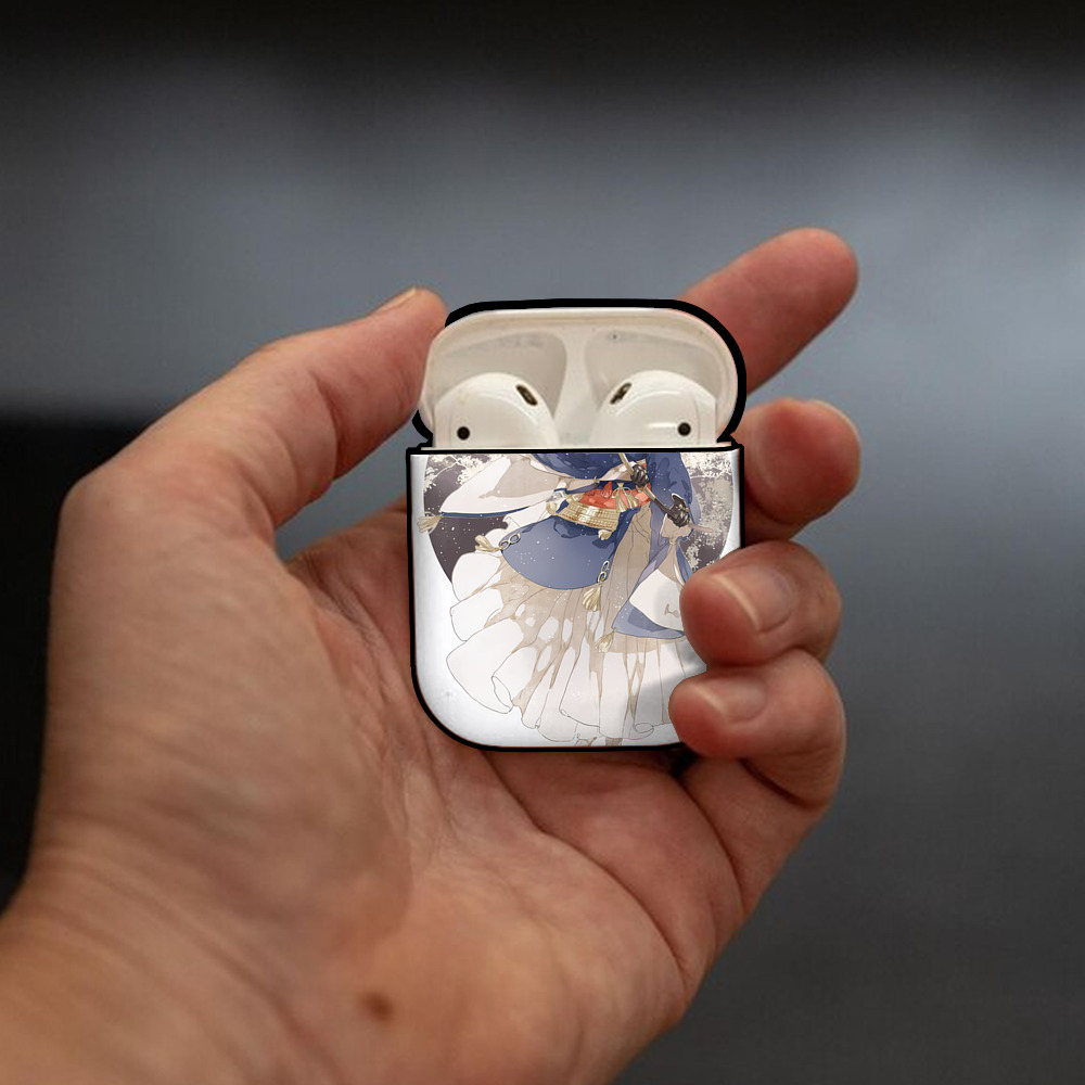 刀剣乱舞 Touken Ranbu AirPods 第2世代保護ケース ハードシェル ブラック 耐衝撃・防指紋・カラビナ付き