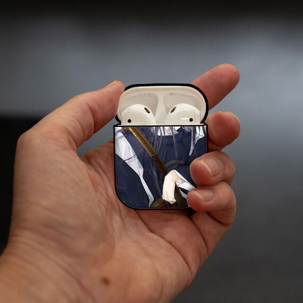 刀剣乱舞 Touken Ranbu AirPods 第2世代保護ケース ハードシェル ブラック 耐衝撃・防指紋・カラビナ付き