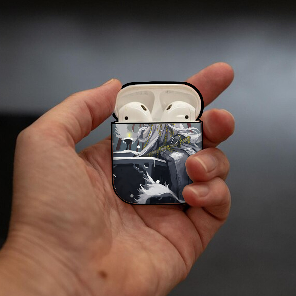 刀剣乱舞 Touken Ranbu AirPods 第2世代保護ケース ハードシェル ブラック 耐衝撃・防指紋・カラビナ付き