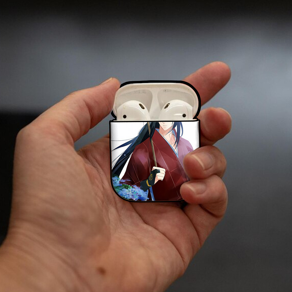 刀剣乱舞 Touken Ranbu AirPods 第2世代保護ケース ハードシェル ブラック 耐衝撃・防指紋・カラビナ付き