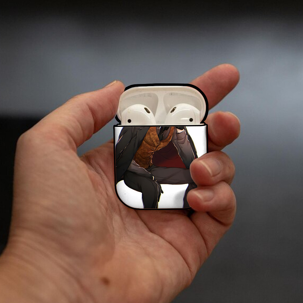 刀剣乱舞 Touken Ranbu AirPods 第2世代保護ケース ハードシェル ブラック 耐衝撃・防指紋・カラビナ付き