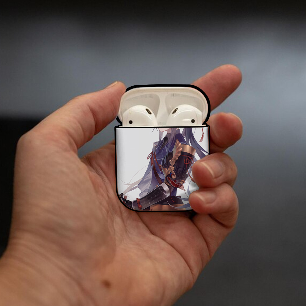 刀剣乱舞 Touken Ranbu AirPods 第2世代保護ケース ハードシェル ブラック 耐衝撃・防指紋・カラビナ付き