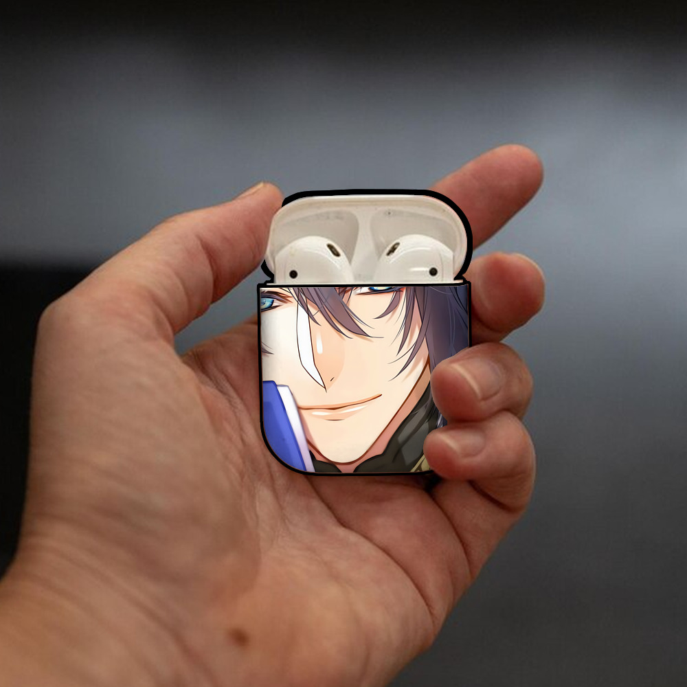 刀剣乱舞 Touken Ranbu AirPods 第2世代保護ケース ハードシェル ブラック 耐衝撃・防指紋・カラビナ付き
