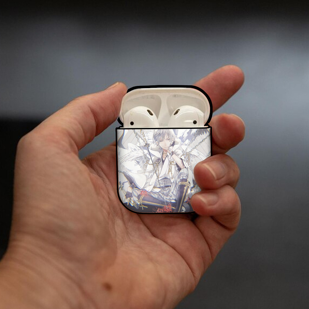 刀剣乱舞 Touken Ranbu AirPods 第2世代保護ケース ハードシェル ブラック 耐衝撃・防指紋・カラビナ付き