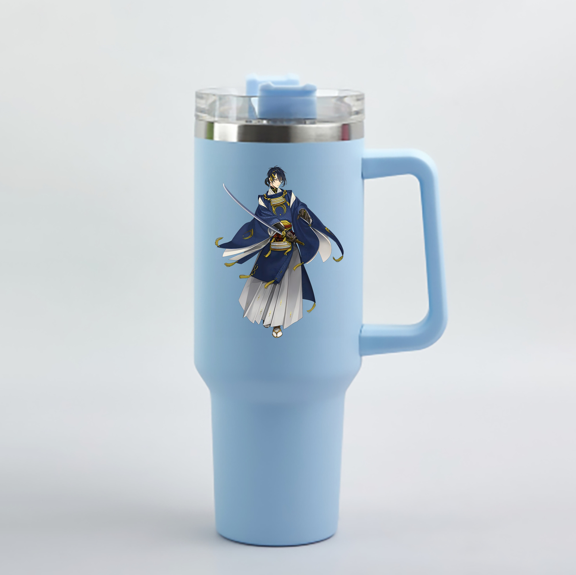 （画像用） 刀剣乱舞 Touken Ranbu 1200mL車用タンブラー - クリスタルステッカー（プラスチックストロー付き）