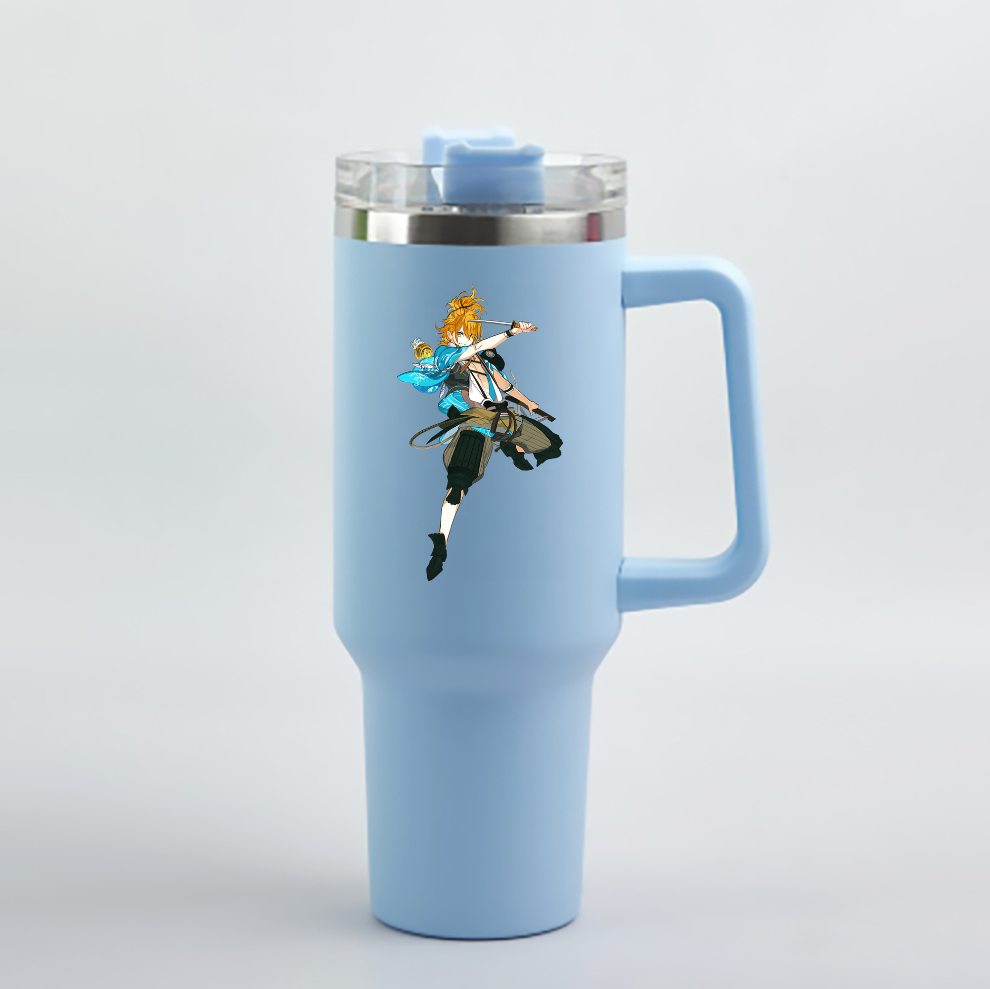 （画像用） 刀剣乱舞 Touken Ranbu 1200mL車用タンブラー - クリスタルステッカー（プラスチックストロー付き）