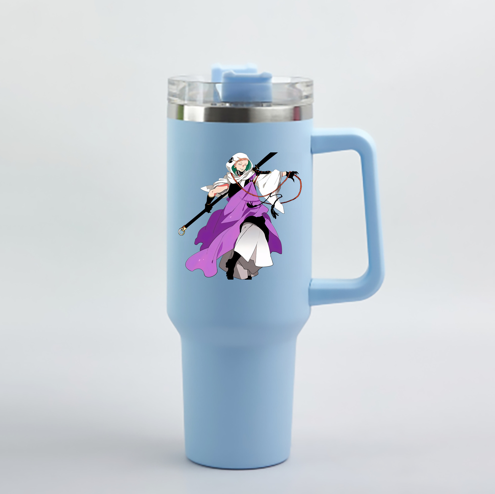 （画像用） 刀剣乱舞 Touken Ranbu 1200mL車用タンブラー - クリスタルステッカー（プラスチックストロー付き）