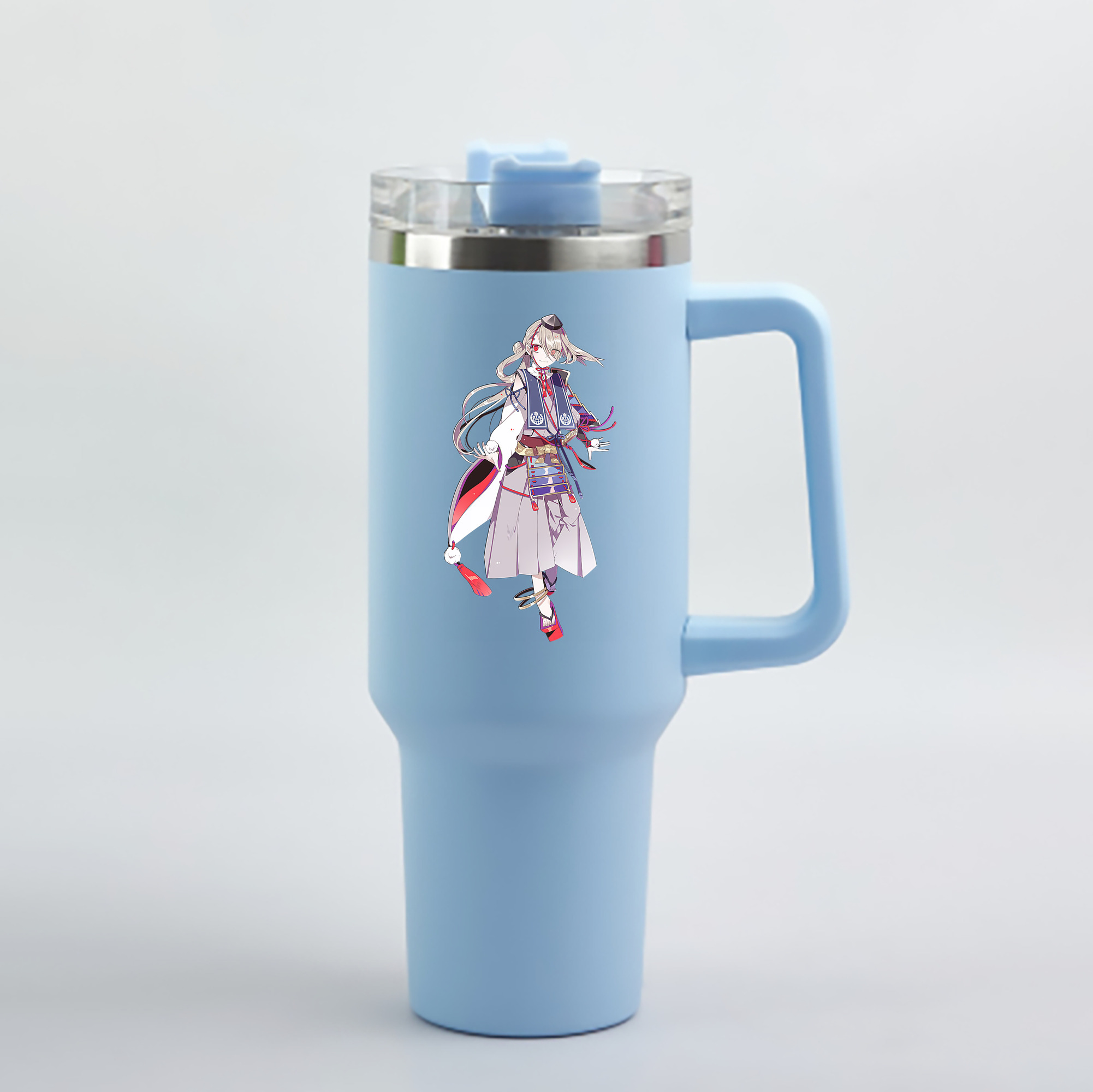 （画像用） 刀剣乱舞 Touken Ranbu 1200mL車用タンブラー - クリスタルステッカー（プラスチックストロー付き）
