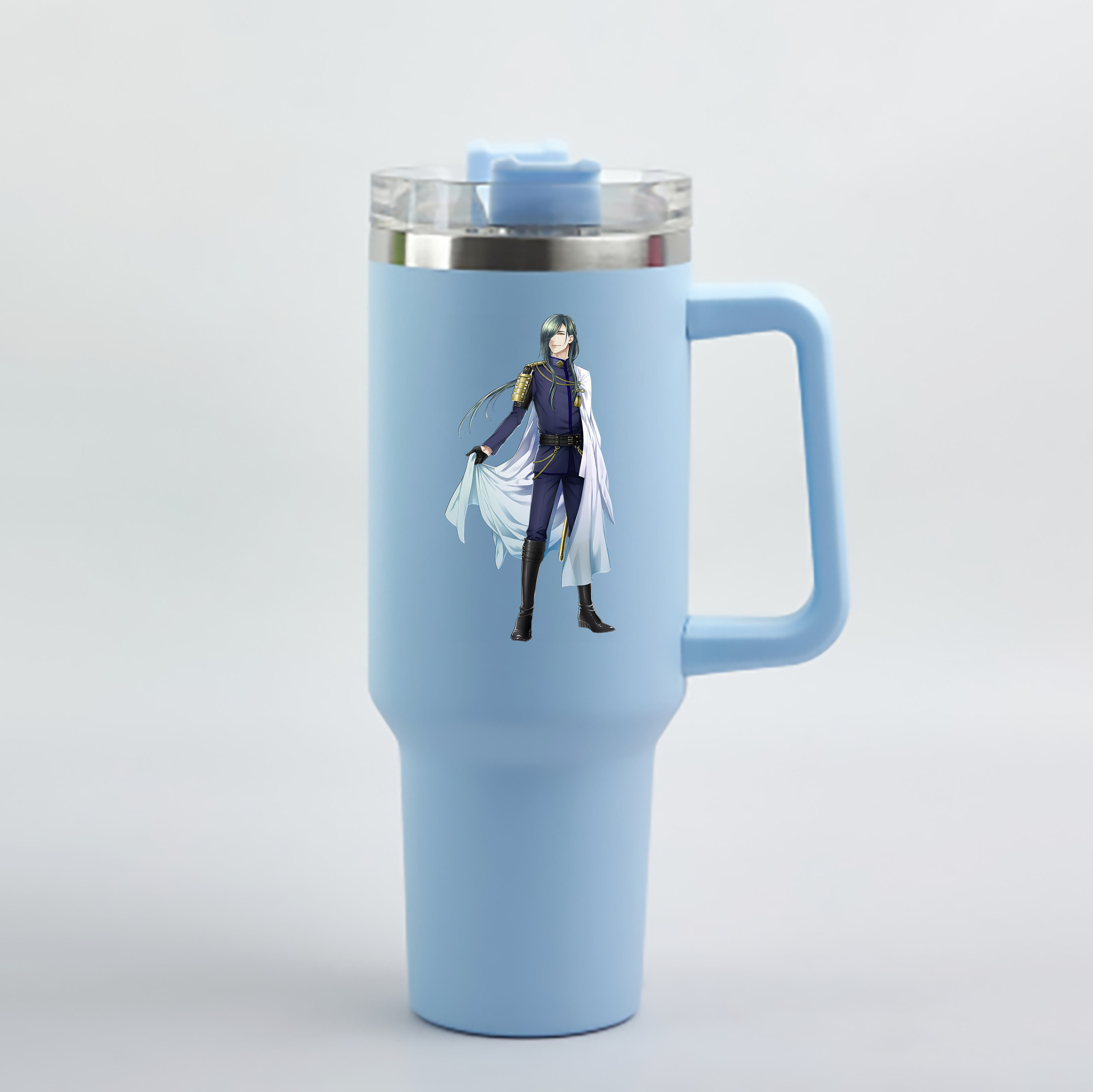 （画像用） 刀剣乱舞 Touken Ranbu 1200mL車用タンブラー - クリスタルステッカー（プラスチックストロー付き）