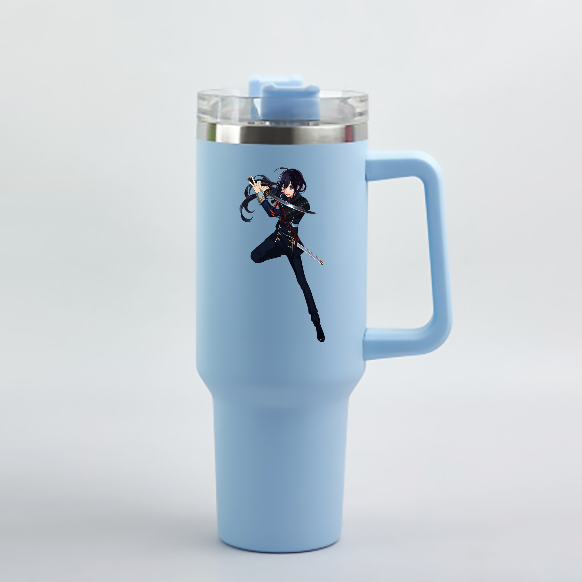 （画像用） 刀剣乱舞 Touken Ranbu 1200mL車用タンブラー - クリスタルステッカー（プラスチックストロー付き）