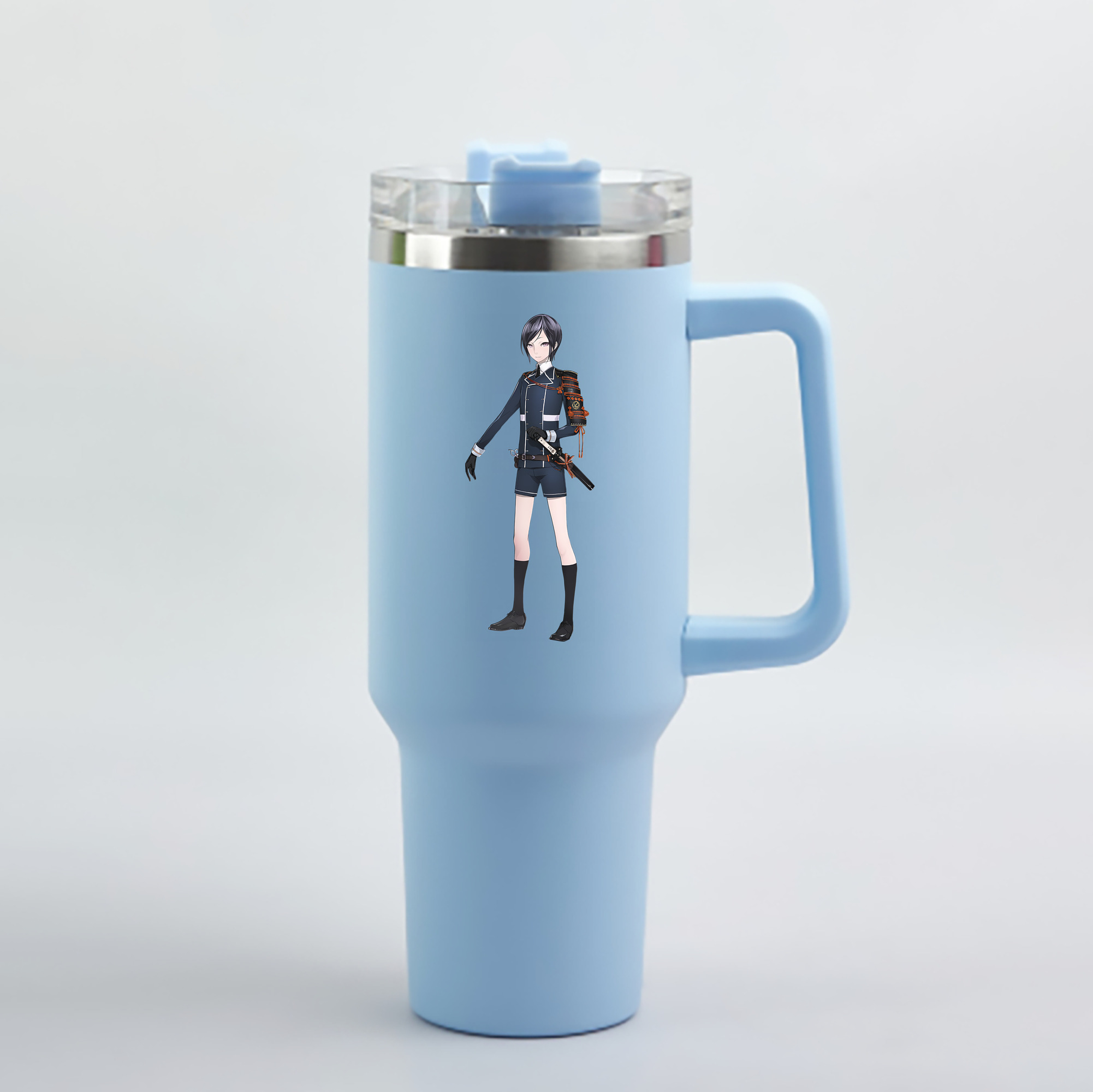 （画像用） 刀剣乱舞 Touken Ranbu 1200mL車用タンブラー - クリスタルステッカー（プラスチックストロー付き）