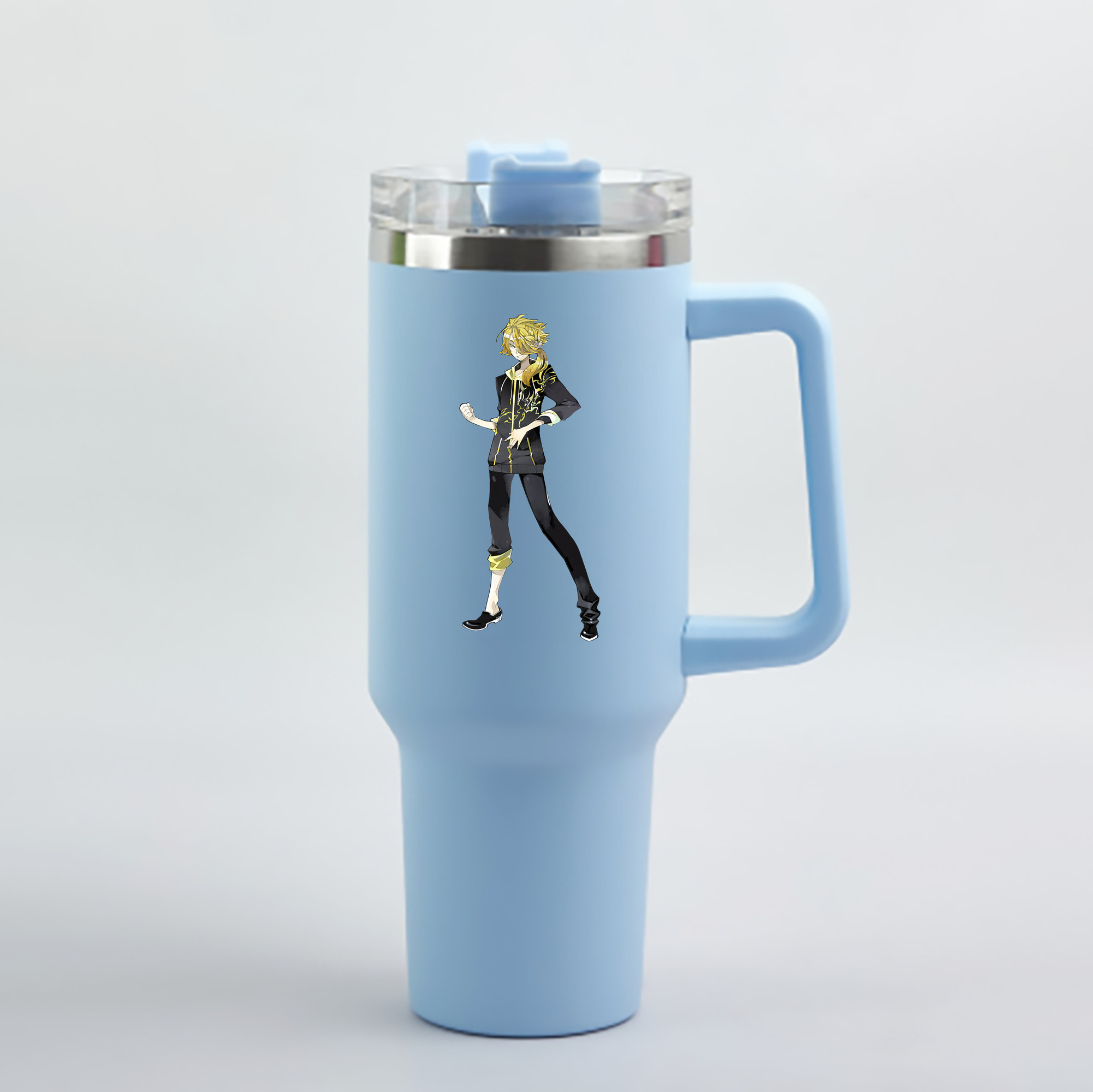 （画像用） 刀剣乱舞 Touken Ranbu 1200mL車用タンブラー - クリスタルステッカー（プラスチックストロー付き）