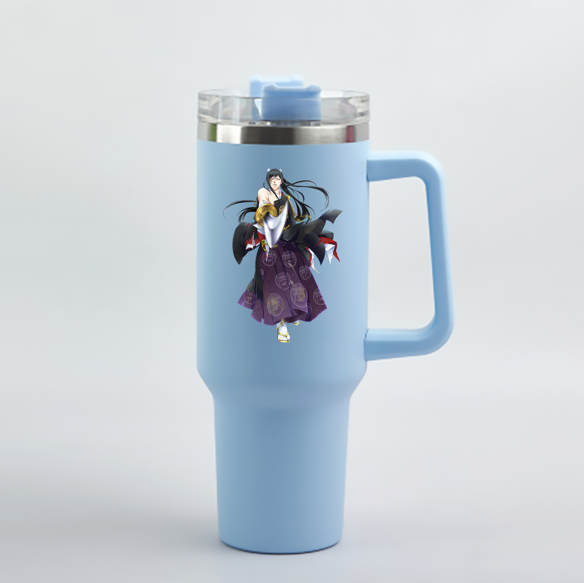 （画像用） 刀剣乱舞 Touken Ranbu 1200mL車用タンブラー - クリスタルステッカー（プラスチックストロー付き）