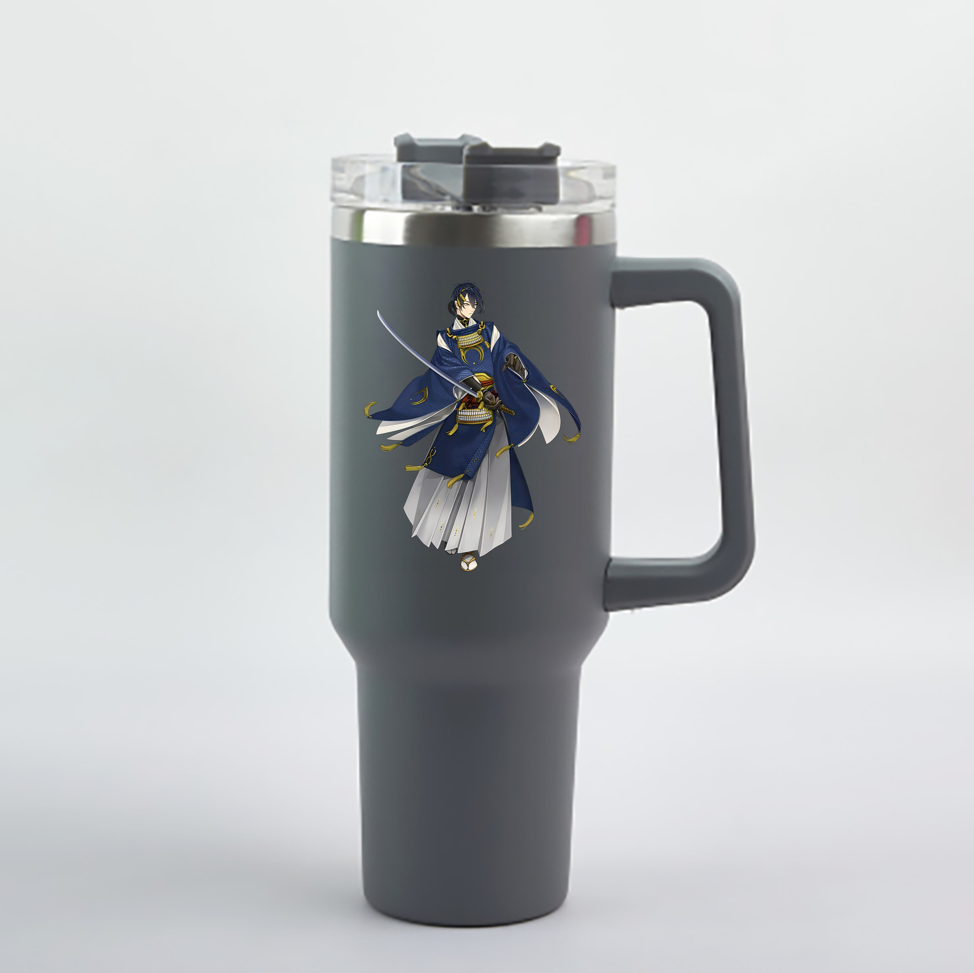 （画像用） 刀剣乱舞 Touken Ranbu 1200mL車用タンブラー - クリスタルステッカー（プラスチックストロー付き）