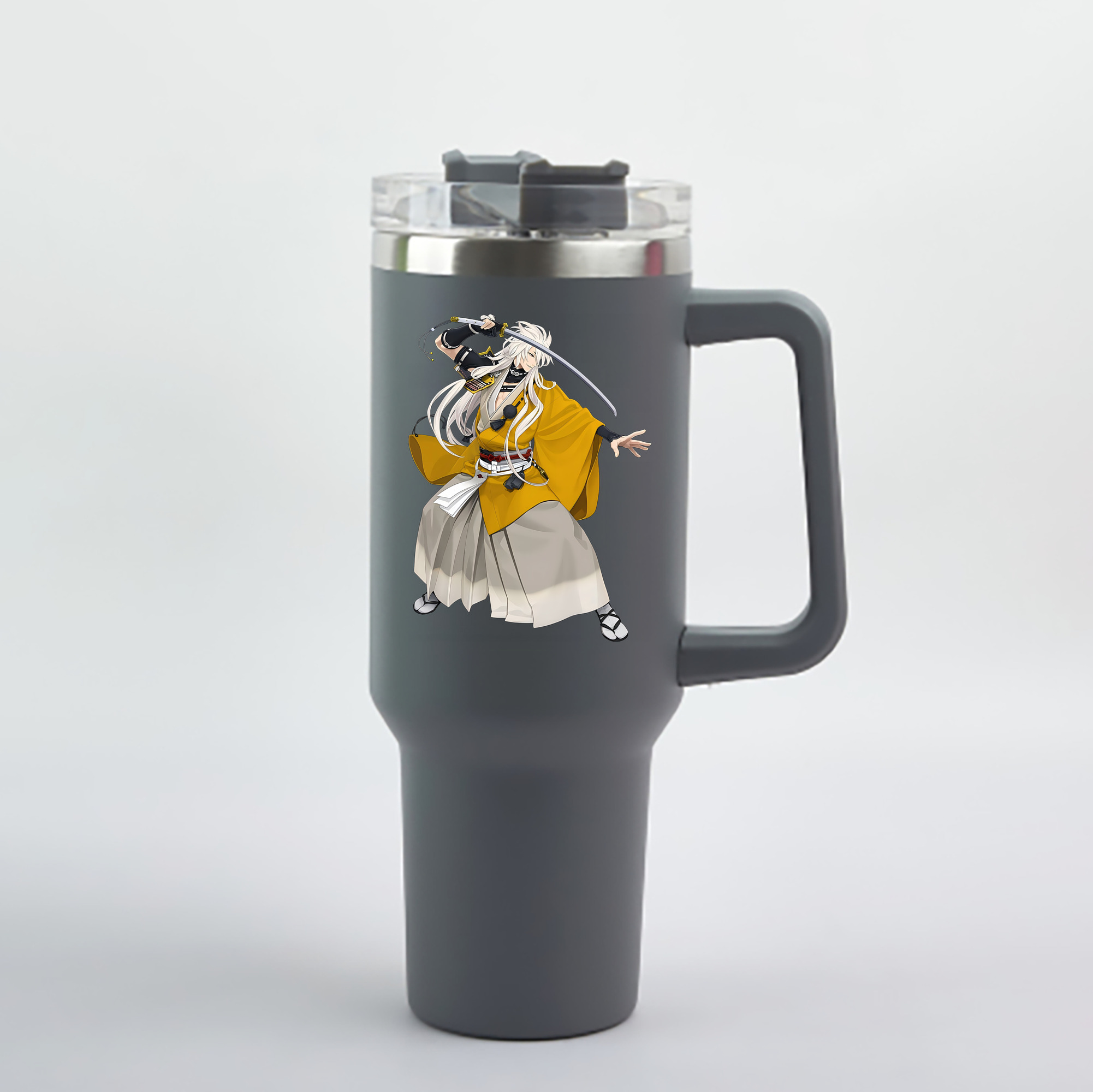 （画像用） 刀剣乱舞 Touken Ranbu 1200mL車用タンブラー - クリスタルステッカー（プラスチックストロー付き）