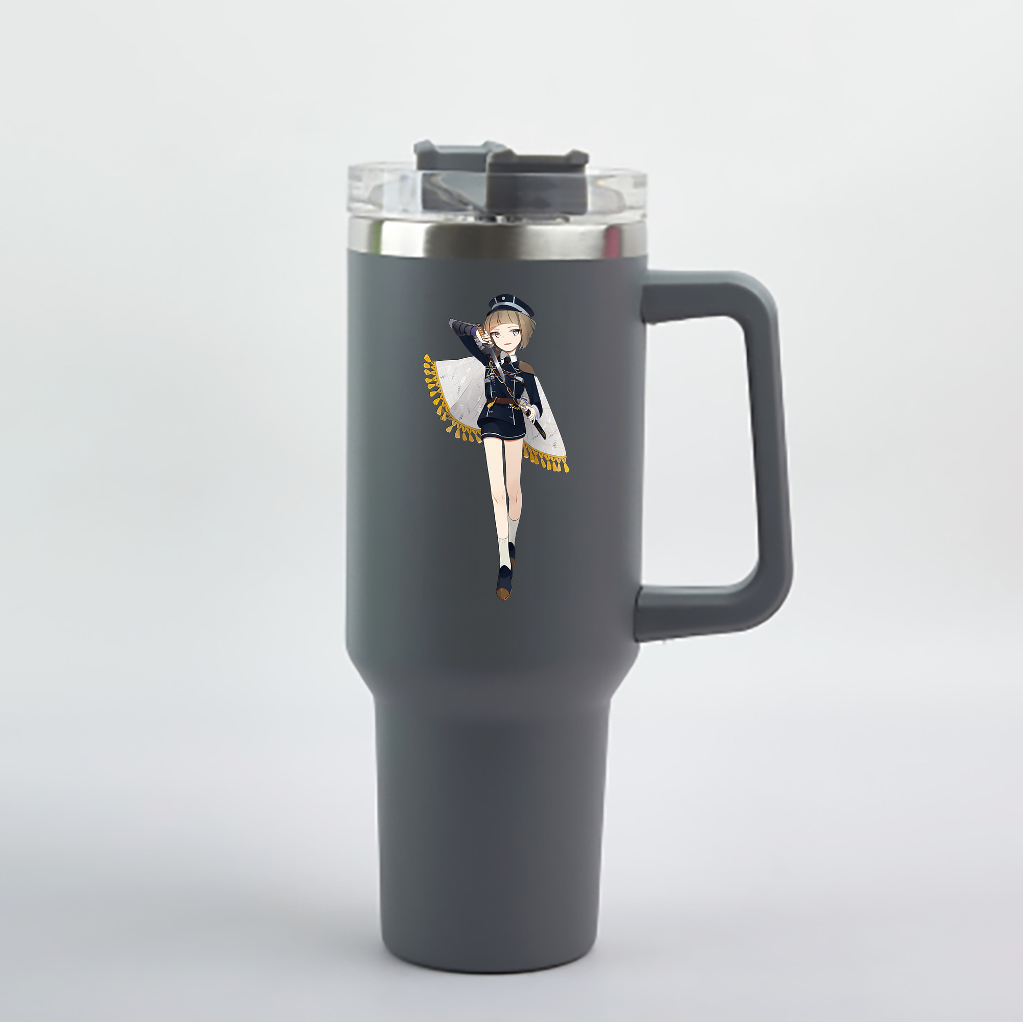 （画像用） 刀剣乱舞 Touken Ranbu 1200mL車用タンブラー - クリスタルステッカー（プラスチックストロー付き）