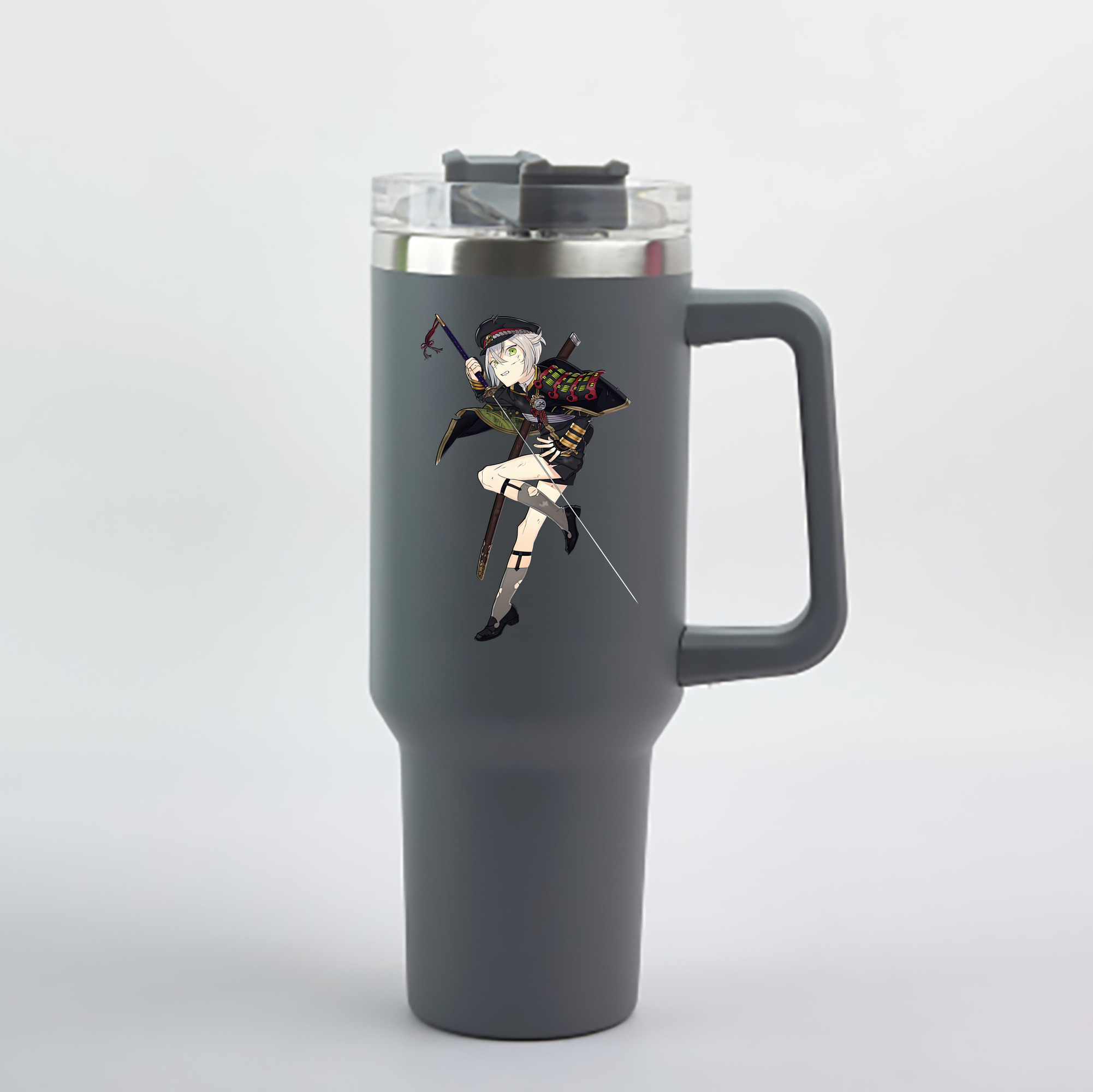（画像用） 刀剣乱舞 Touken Ranbu 1200mL車用タンブラー - クリスタルステッカー（プラスチックストロー付き）
