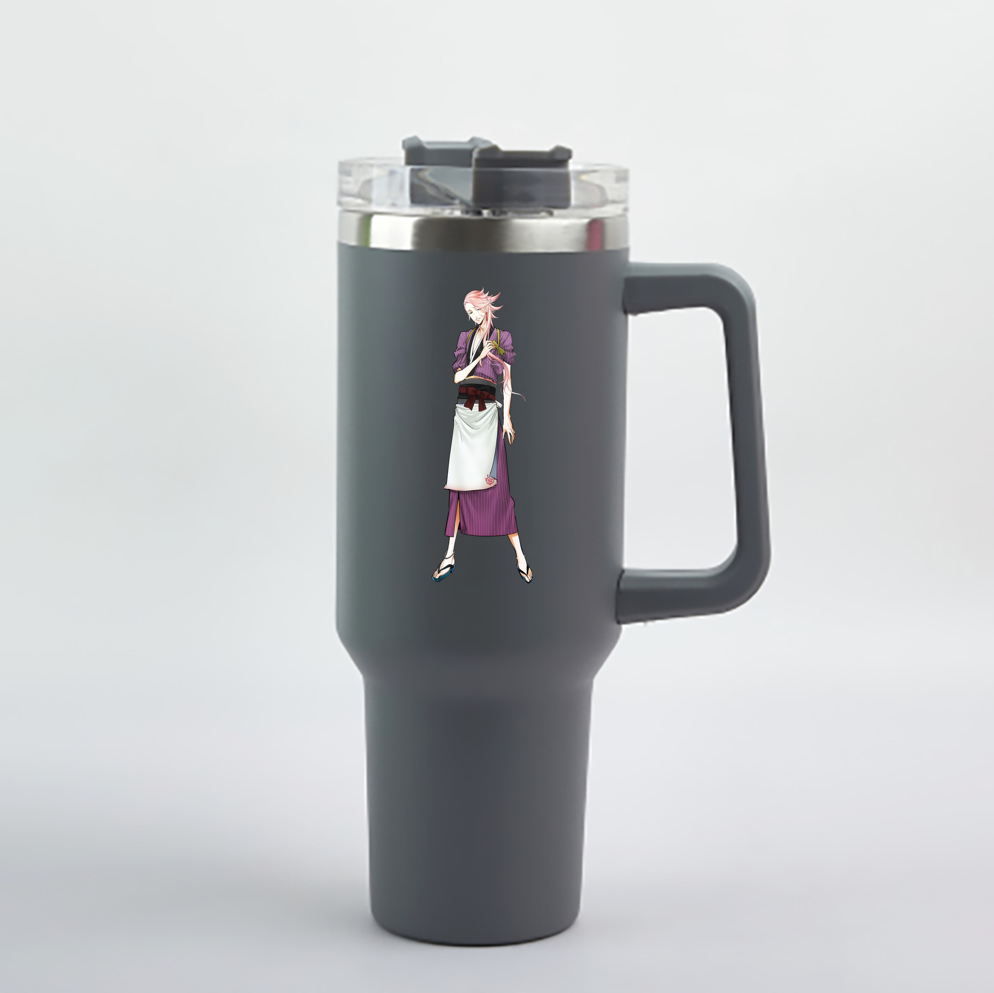 （画像用） 刀剣乱舞 Touken Ranbu 1200mL車用タンブラー - クリスタルステッカー（プラスチックストロー付き）