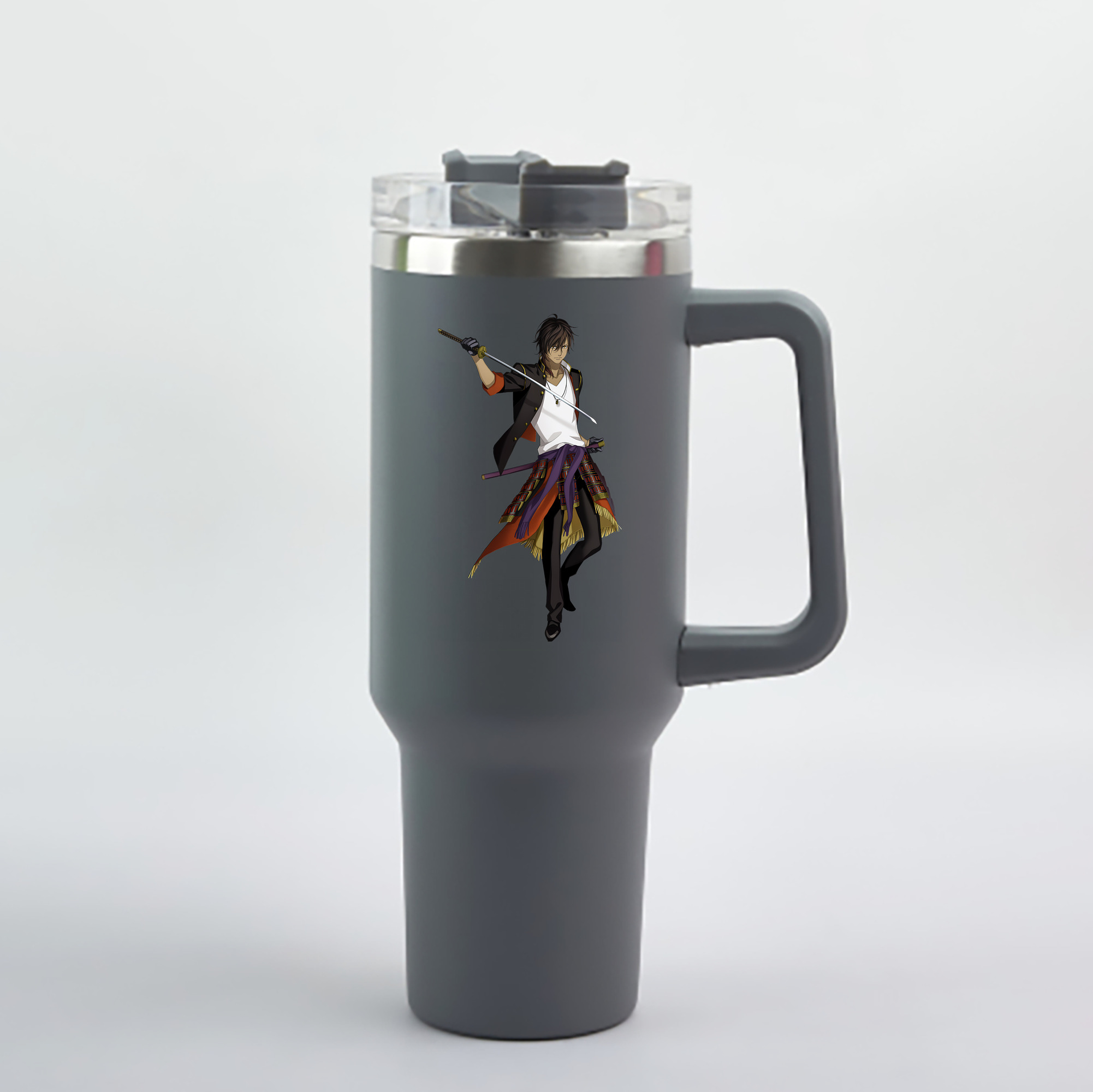 （画像用） 刀剣乱舞 Touken Ranbu 1200mL車用タンブラー - クリスタルステッカー（プラスチックストロー付き）