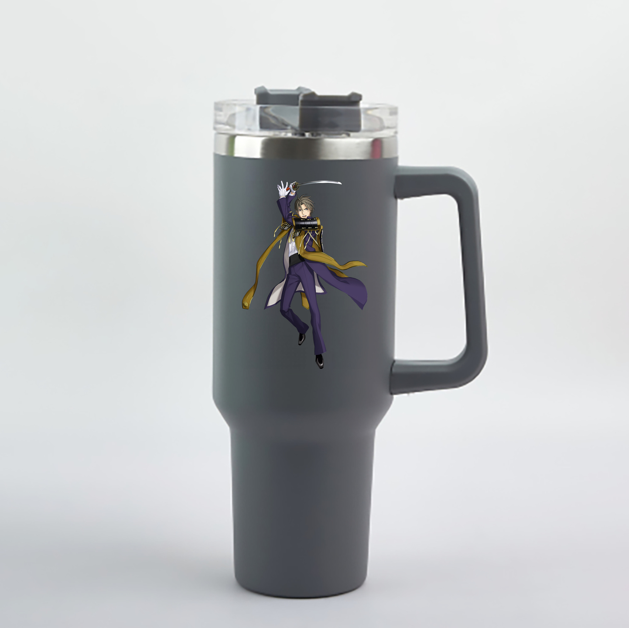 （画像用） 刀剣乱舞 Touken Ranbu 1200mL車用タンブラー - クリスタルステッカー（プラスチックストロー付き）