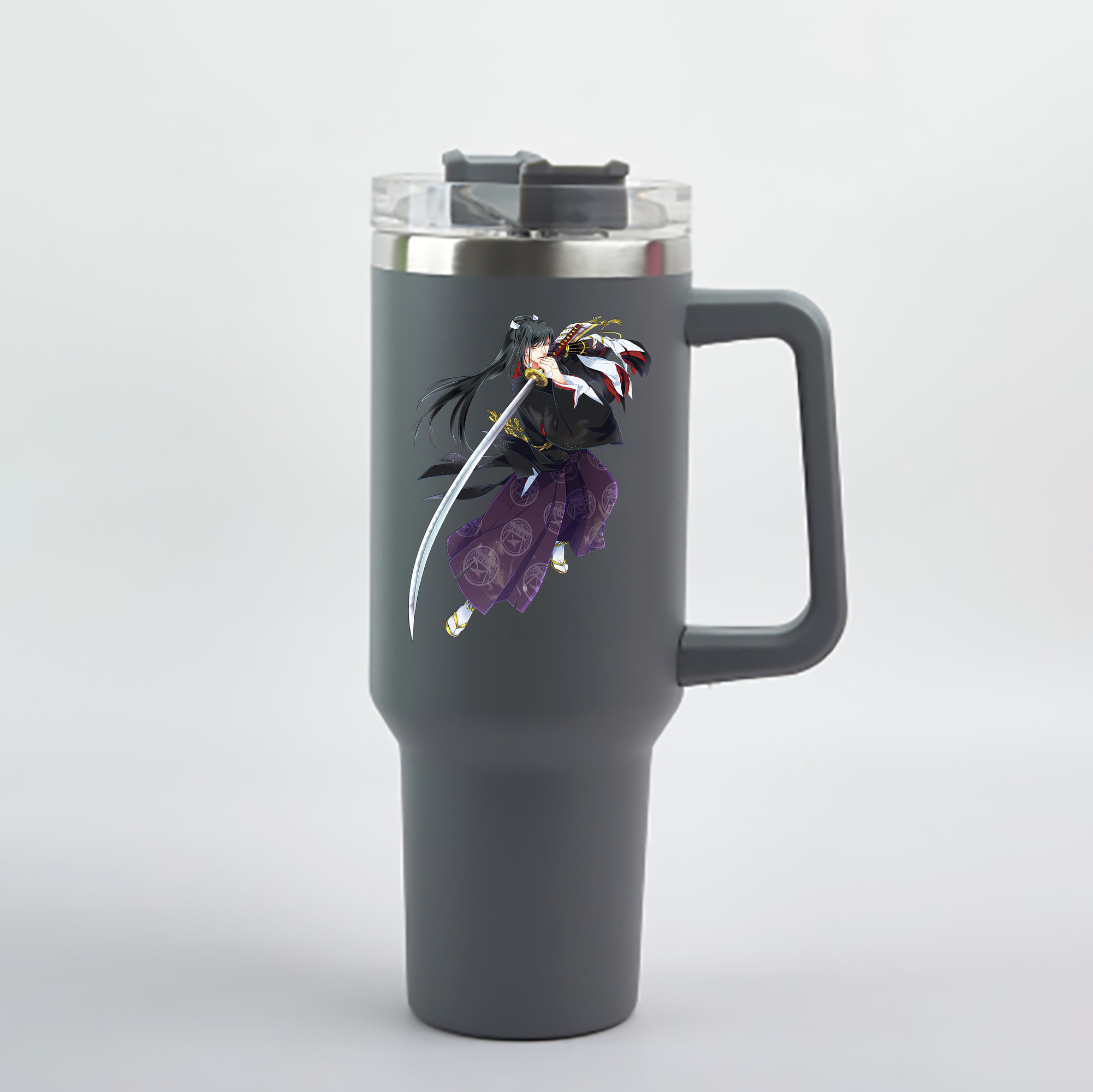 （画像用） 刀剣乱舞 Touken Ranbu 1200mL車用タンブラー - クリスタルステッカー（プラスチックストロー付き）