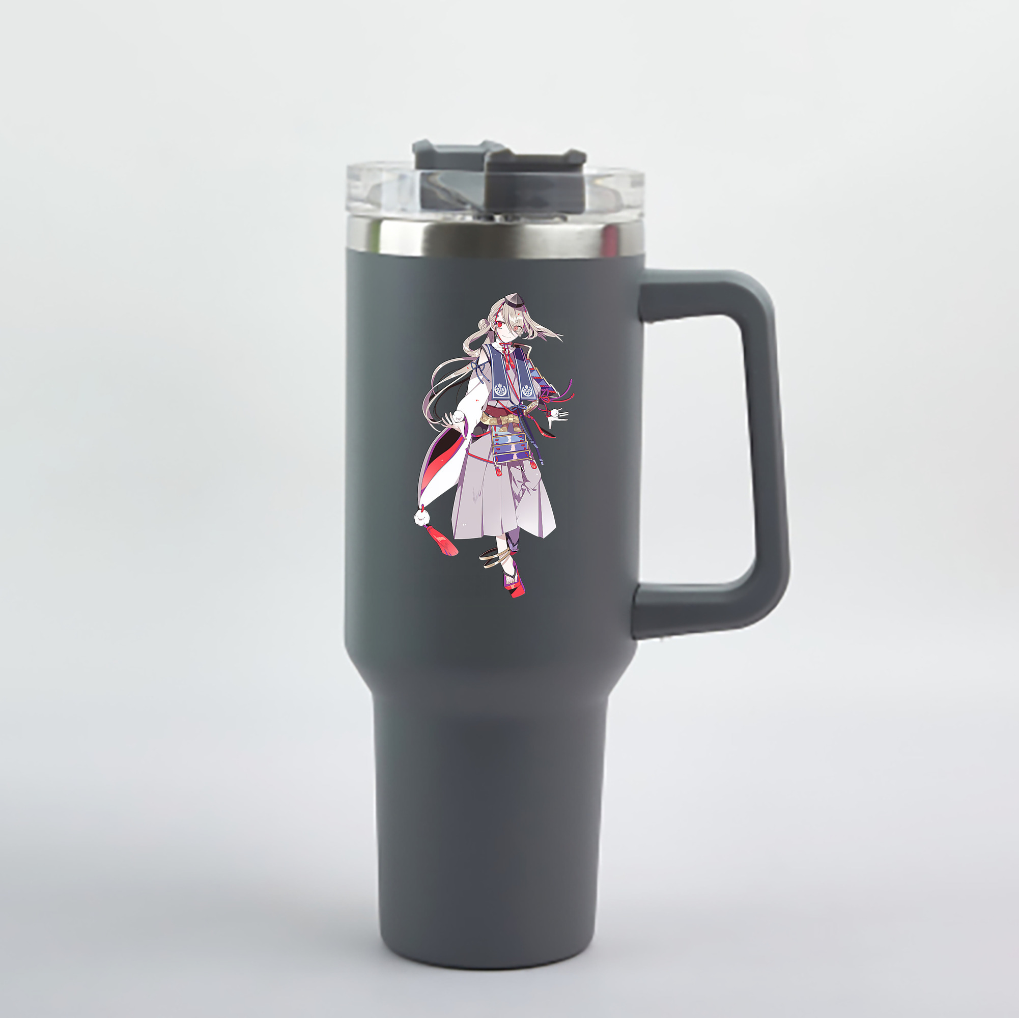 （画像用） 刀剣乱舞 Touken Ranbu 1200mL車用タンブラー - クリスタルステッカー（プラスチックストロー付き）