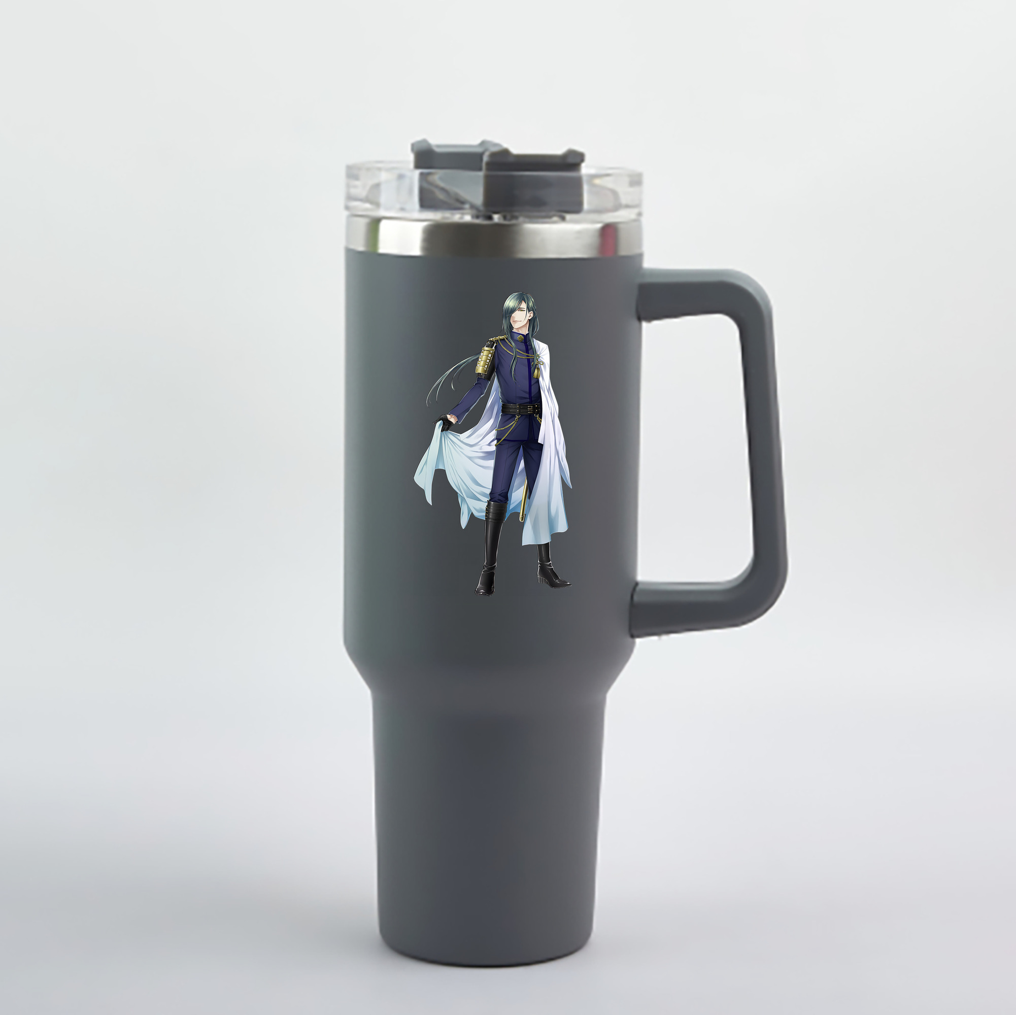 （画像用） 刀剣乱舞 Touken Ranbu 1200mL車用タンブラー - クリスタルステッカー（プラスチックストロー付き）