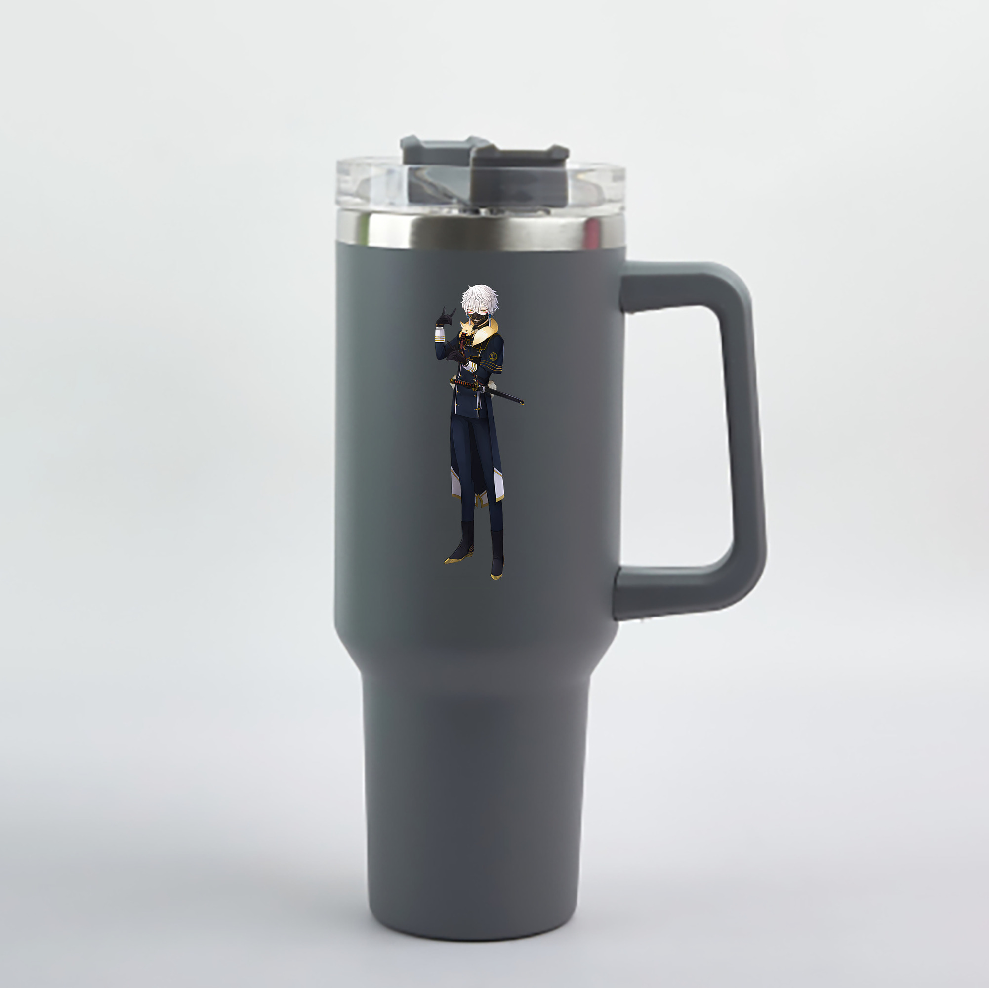 （画像用） 刀剣乱舞 Touken Ranbu 1200mL車用タンブラー - クリスタルステッカー（プラスチックストロー付き）
