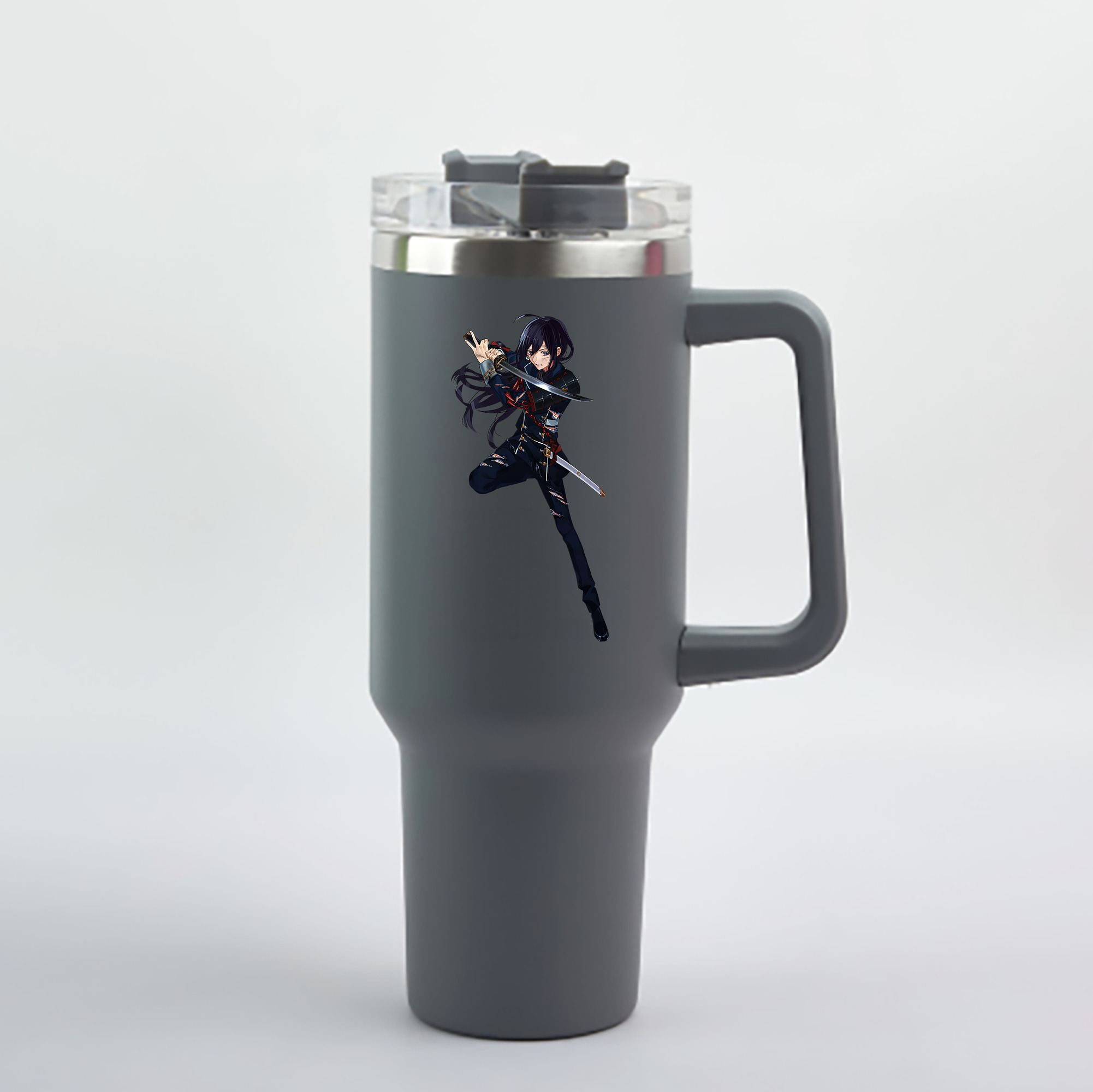 （画像用） 刀剣乱舞 Touken Ranbu 1200mL車用タンブラー - クリスタルステッカー（プラスチックストロー付き）