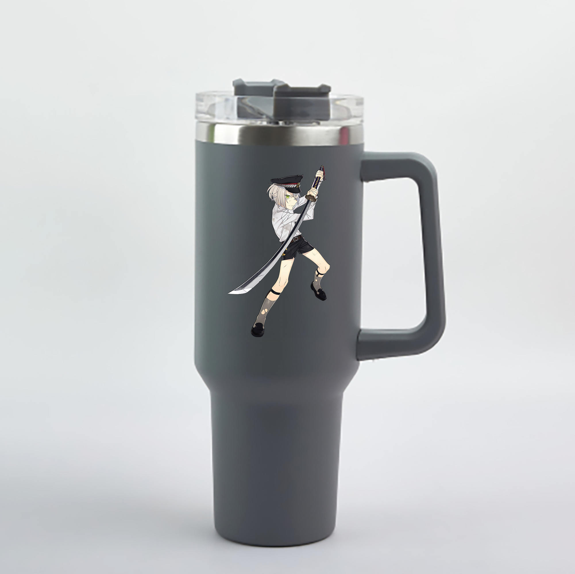 （画像用） 刀剣乱舞 Touken Ranbu 1200mL車用タンブラー - クリスタルステッカー（プラスチックストロー付き）