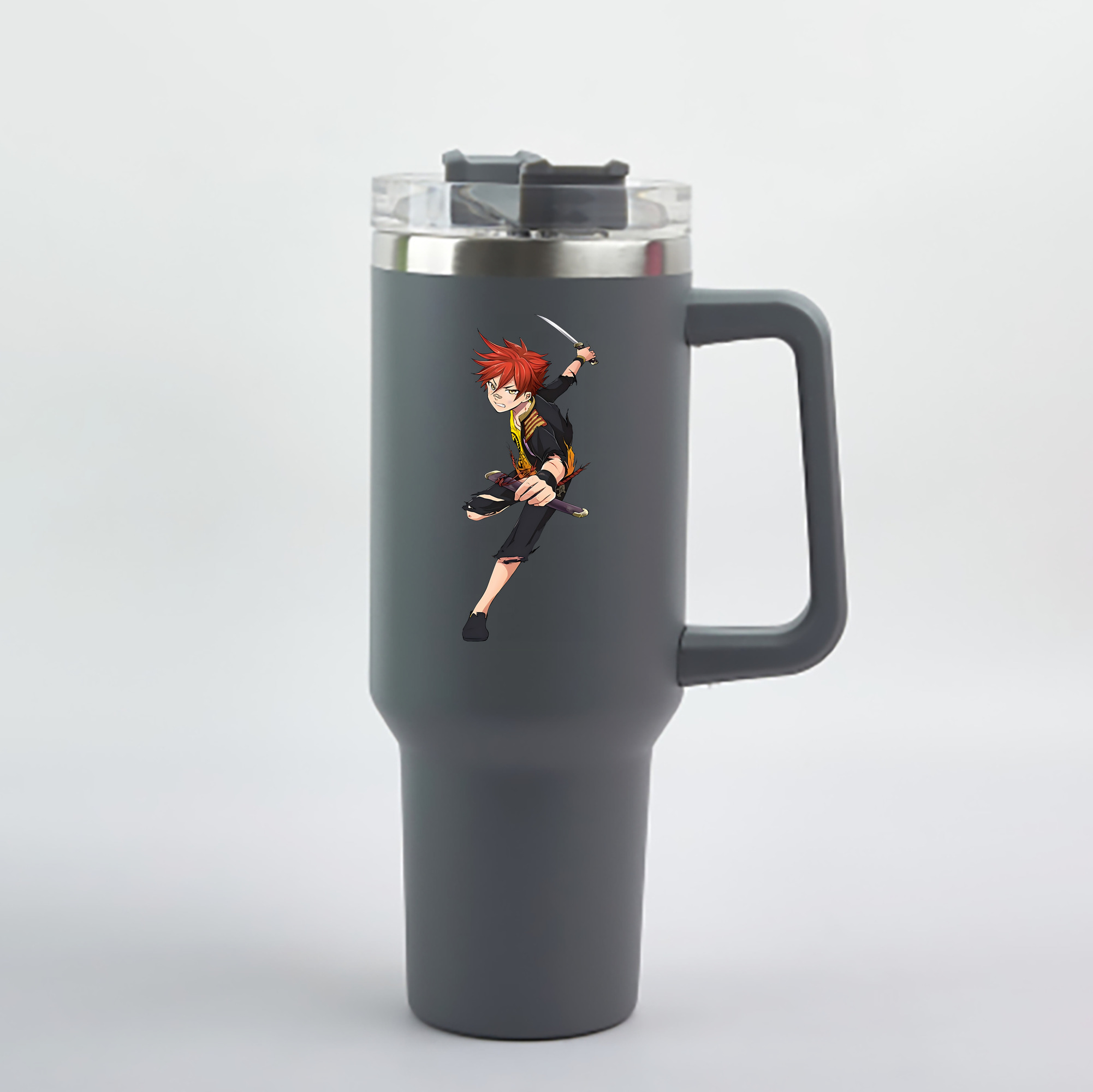 （画像用） 刀剣乱舞 Touken Ranbu 1200mL車用タンブラー - クリスタルステッカー（プラスチックストロー付き）