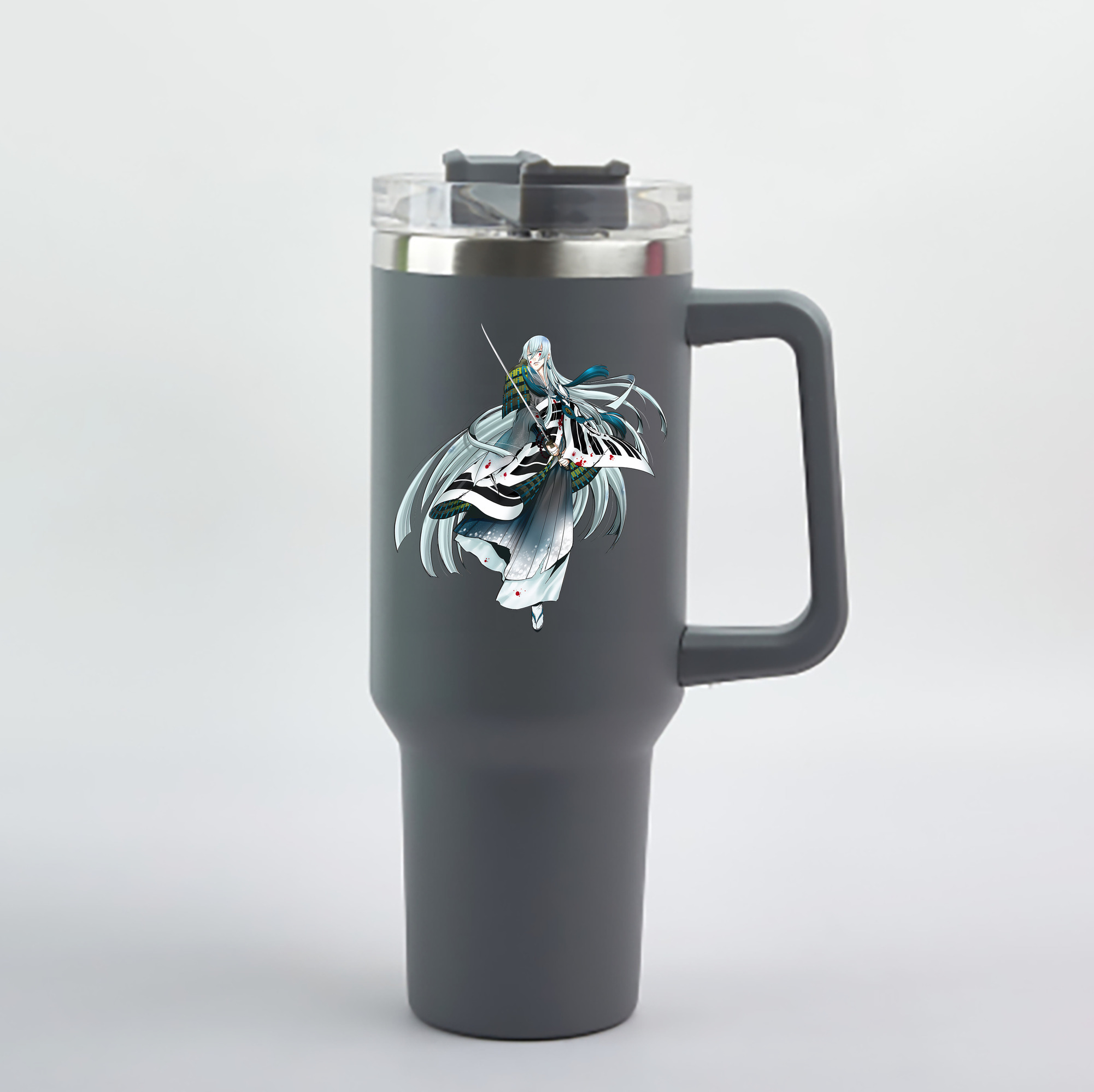 （画像用） 刀剣乱舞 Touken Ranbu 1200mL車用タンブラー - クリスタルステッカー（プラスチックストロー付き）