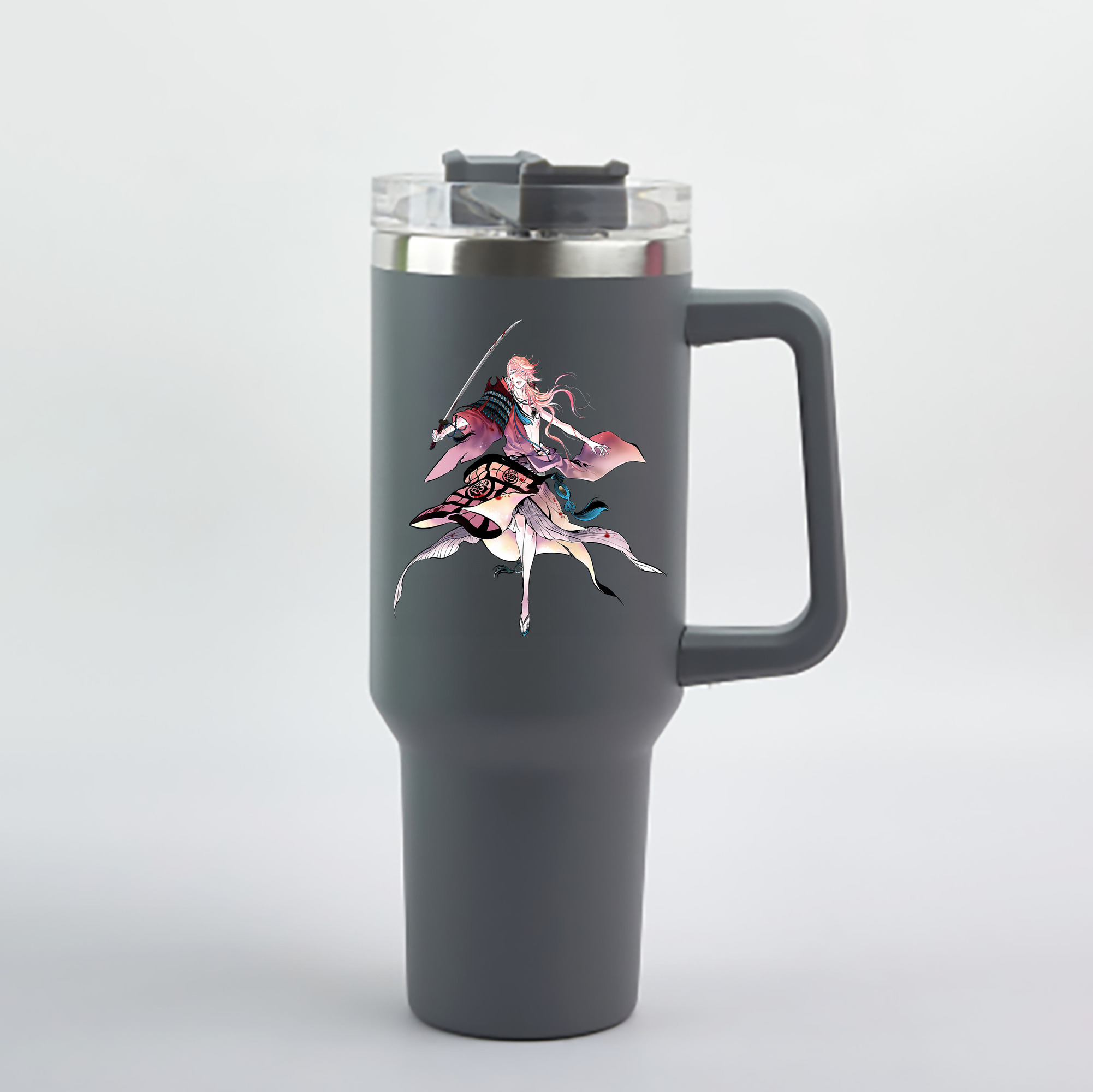 （画像用） 刀剣乱舞 Touken Ranbu 1200mL車用タンブラー - クリスタルステッカー（プラスチックストロー付き）