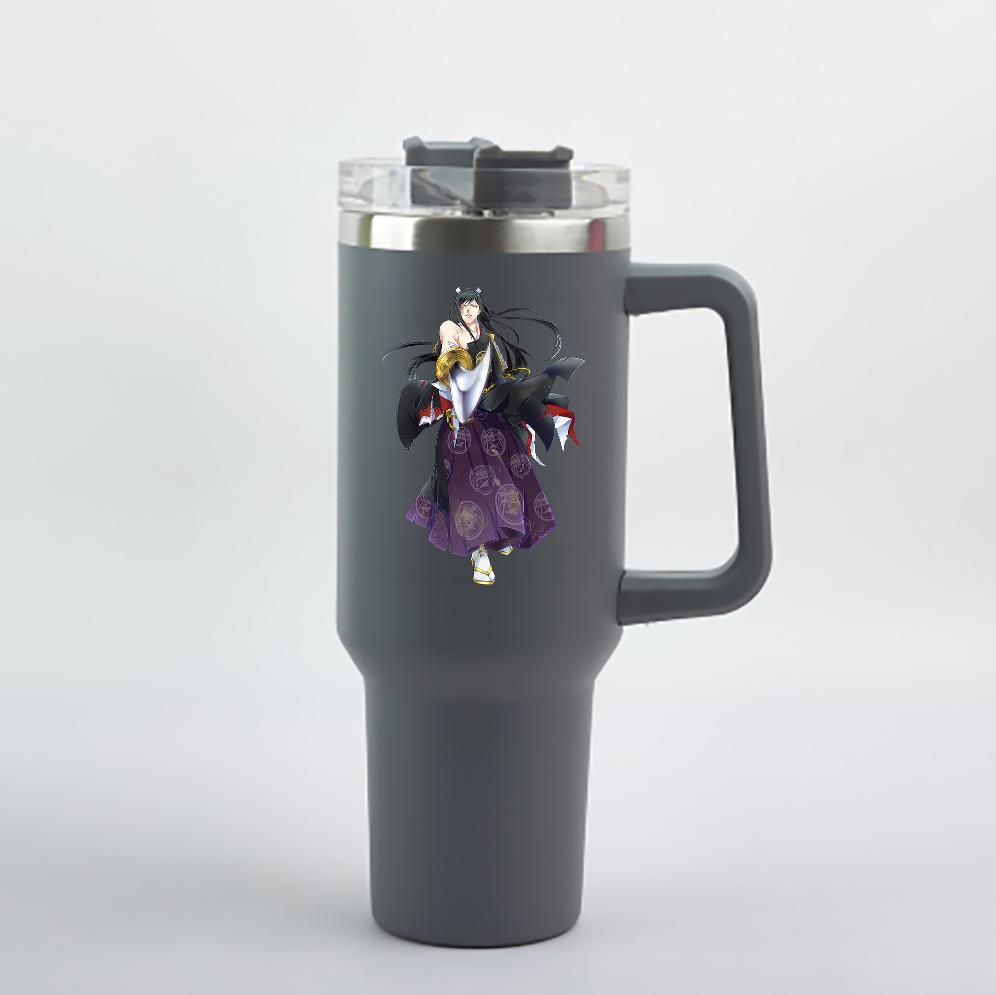 （画像用） 刀剣乱舞 Touken Ranbu 1200mL車用タンブラー - クリスタルステッカー（プラスチックストロー付き）