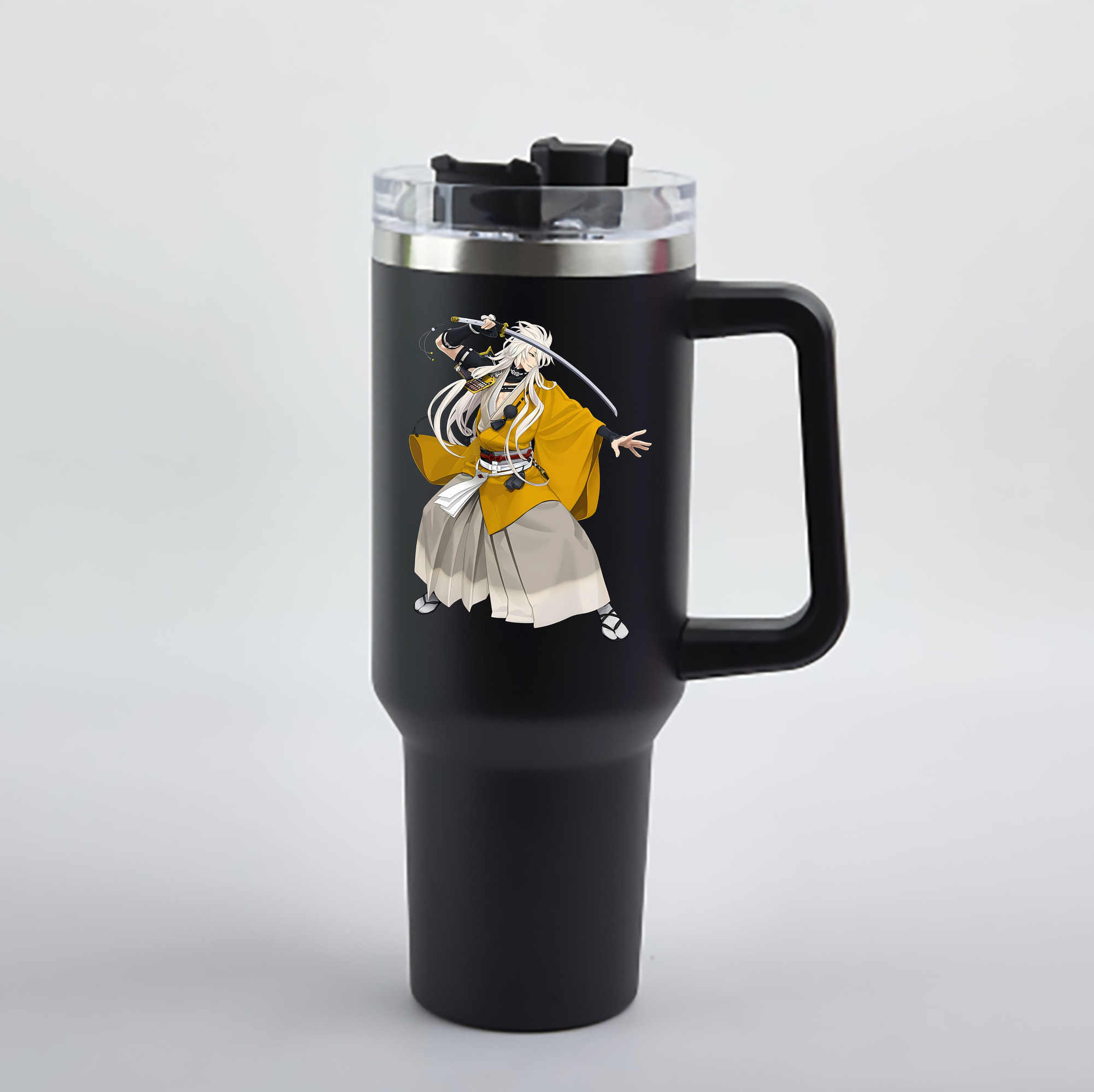 （画像用） 刀剣乱舞 Touken Ranbu 1200mL車用タンブラー - クリスタルステッカー（プラスチックストロー付き）