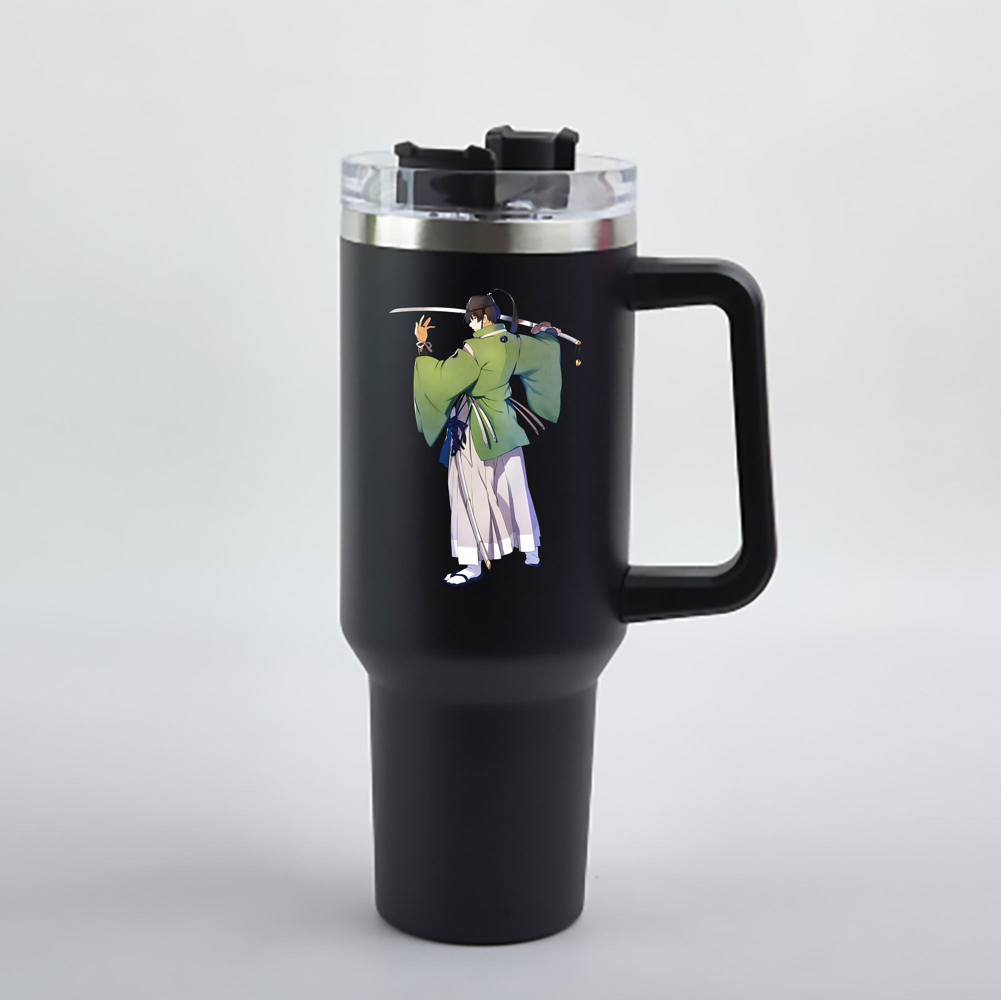 （画像用） 刀剣乱舞 Touken Ranbu 1200mL車用タンブラー - クリスタルステッカー（プラスチックストロー付き）
