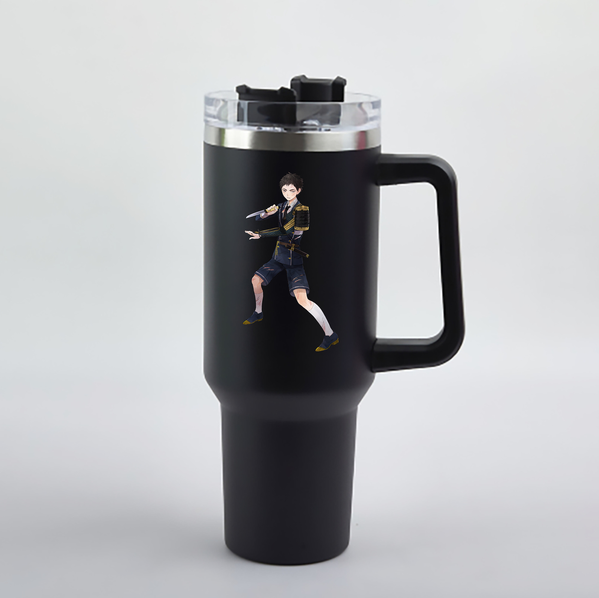 （画像用） 刀剣乱舞 Touken Ranbu 1200mL車用タンブラー - クリスタルステッカー（プラスチックストロー付き）
