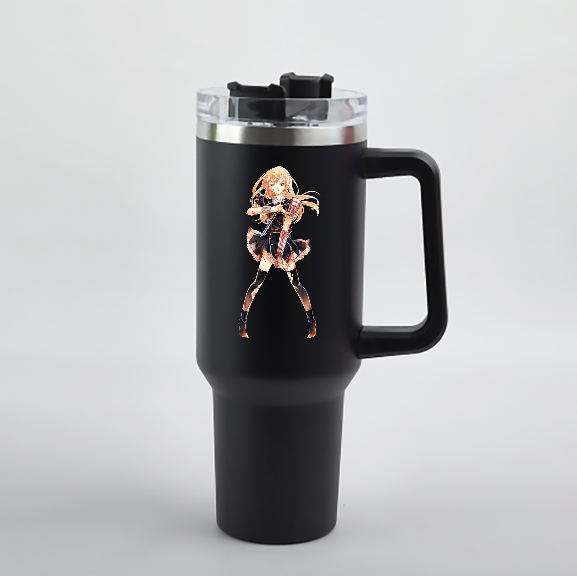 （画像用） 刀剣乱舞 Touken Ranbu 1200mL車用タンブラー - クリスタルステッカー（プラスチックストロー付き）